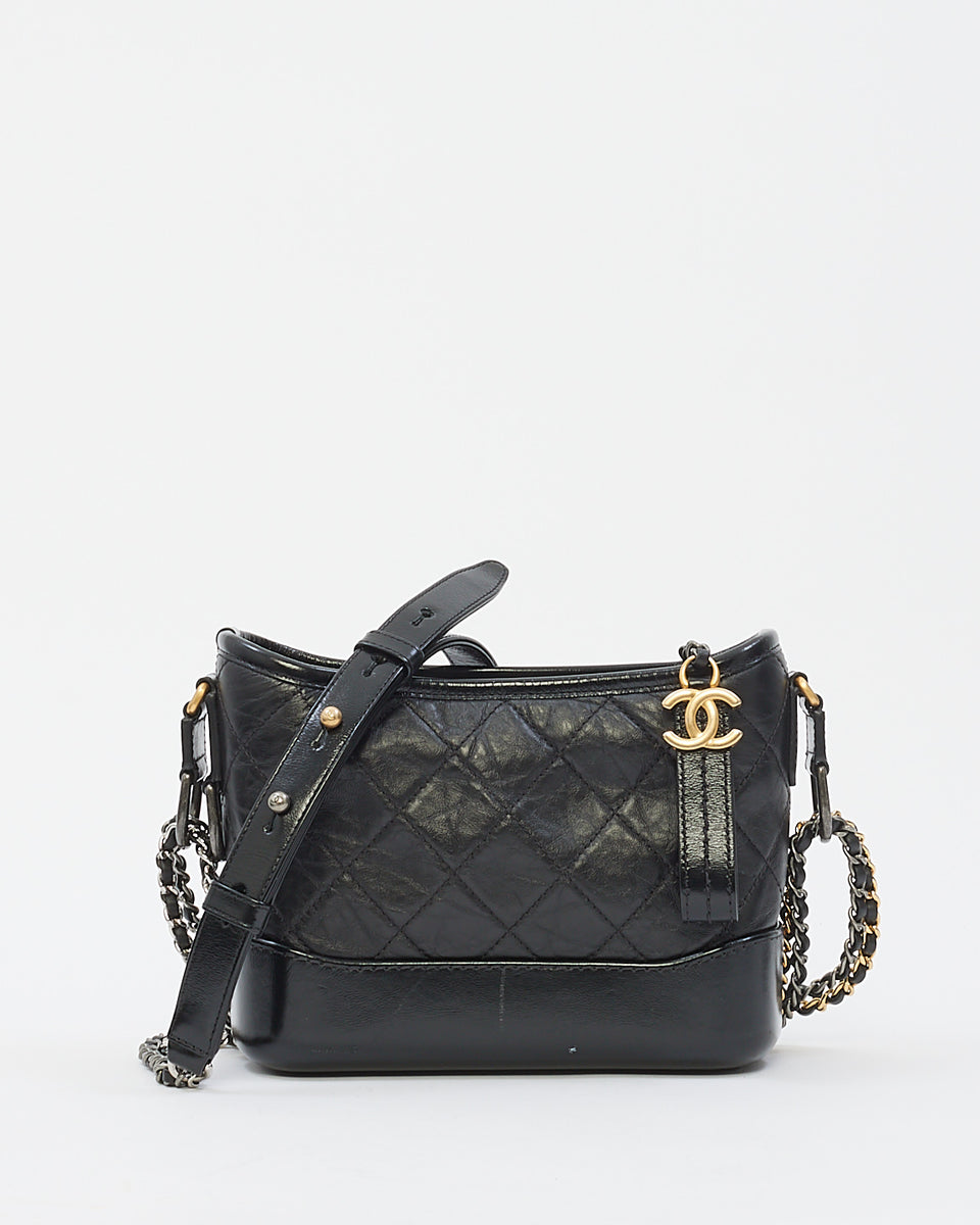 Chanel Black Aged Calfskin Small Hobo Gabrielle Bag – RETYCHE