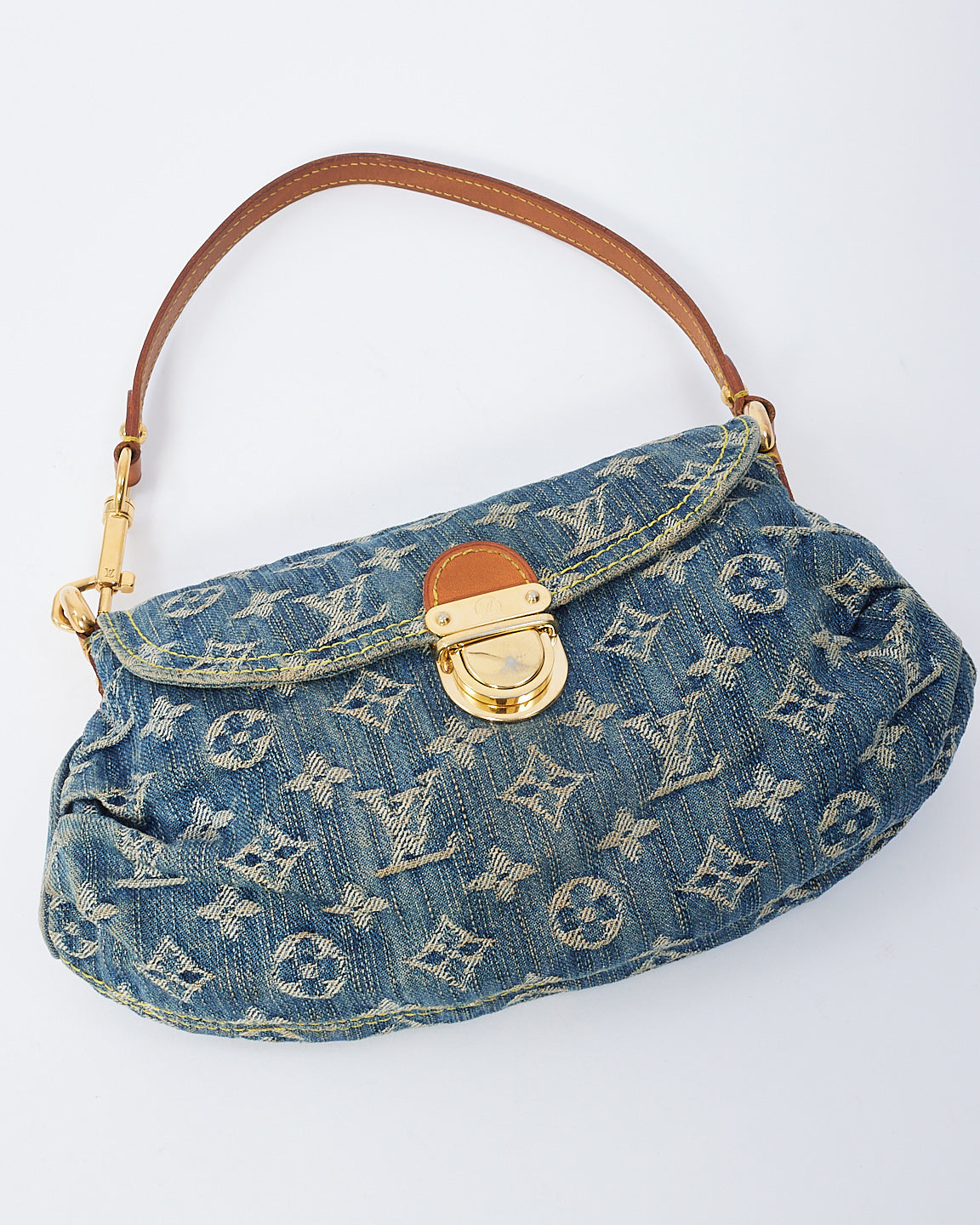 Louis Vuitton Monogram Denim Mini Pleaty Shoulder Bag