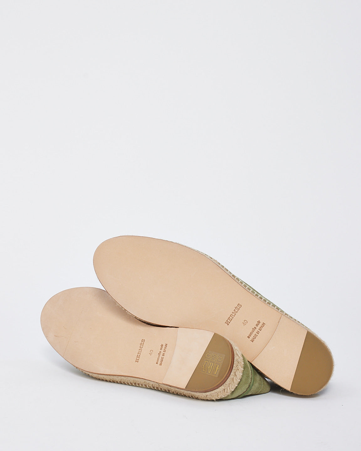 Espadrilles Trip en daim vert Hermès - 40