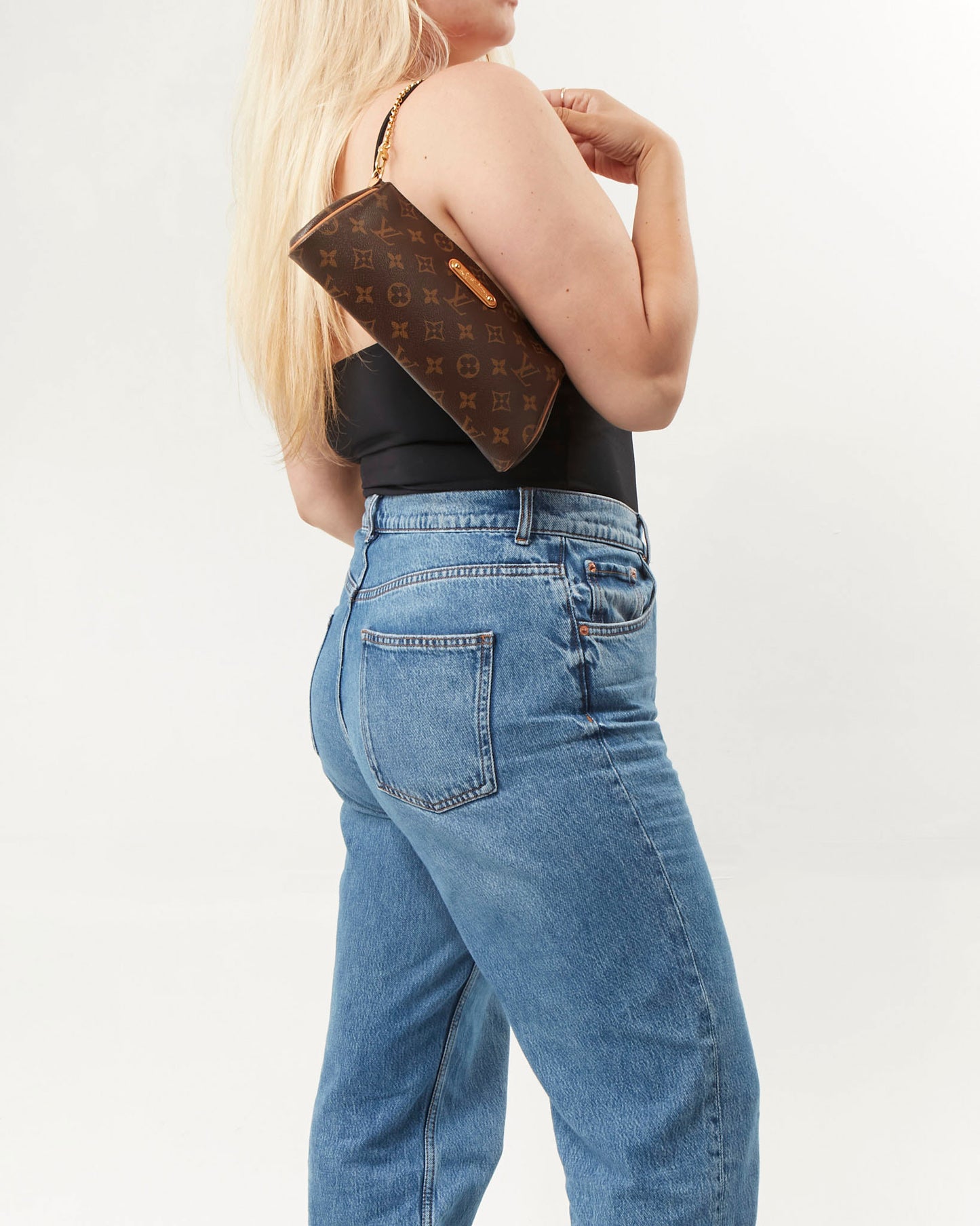 Louis Vuitton Monogram Canvas Eva Clutch Crossbody Bag