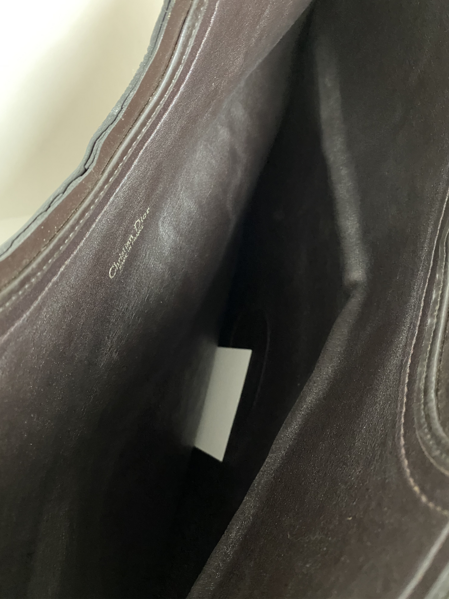 Pochette pliable oblique marron vintage Dior