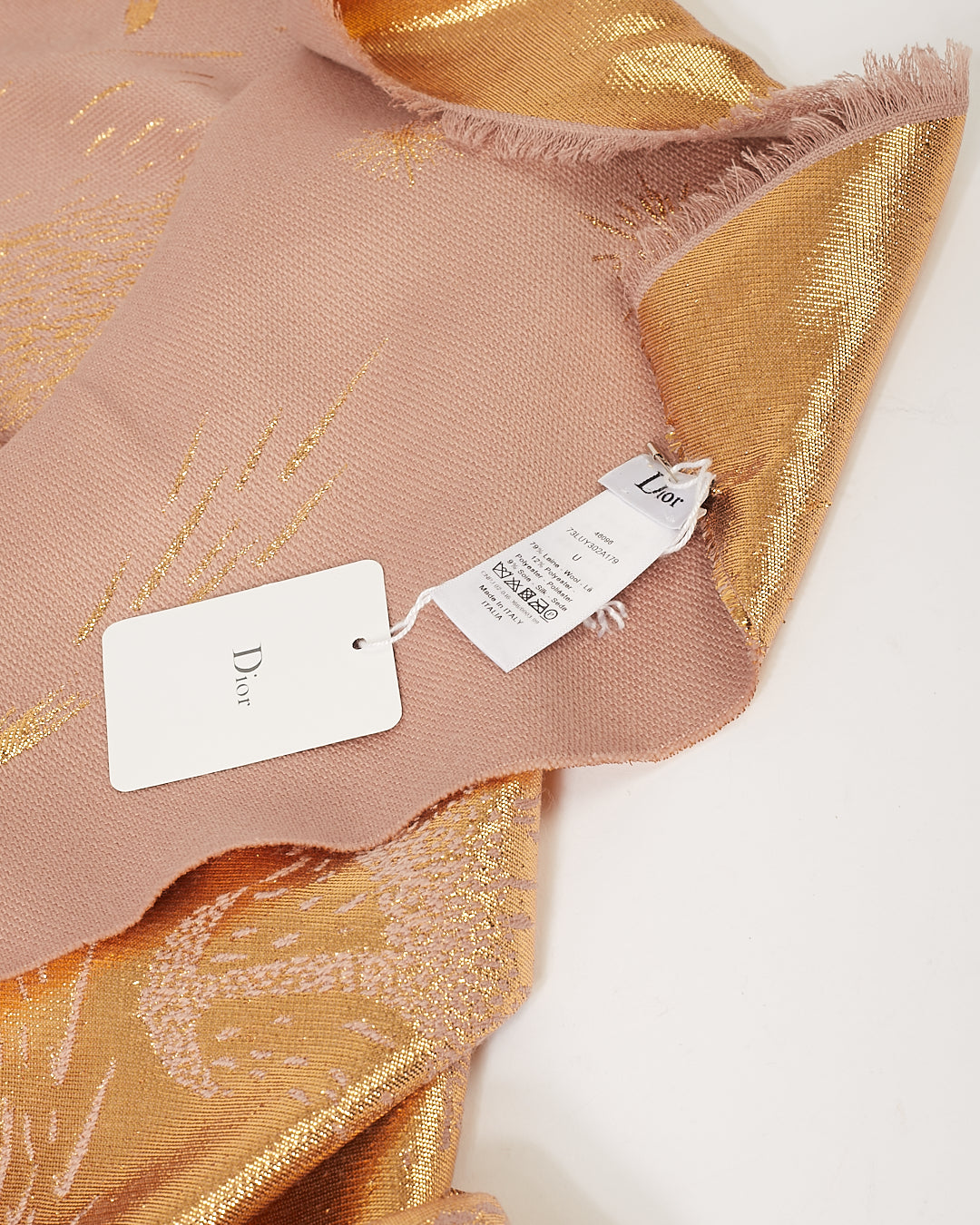 Dior Rose Gold Lamé "La Lune Dans Mes Yeux" Scarf