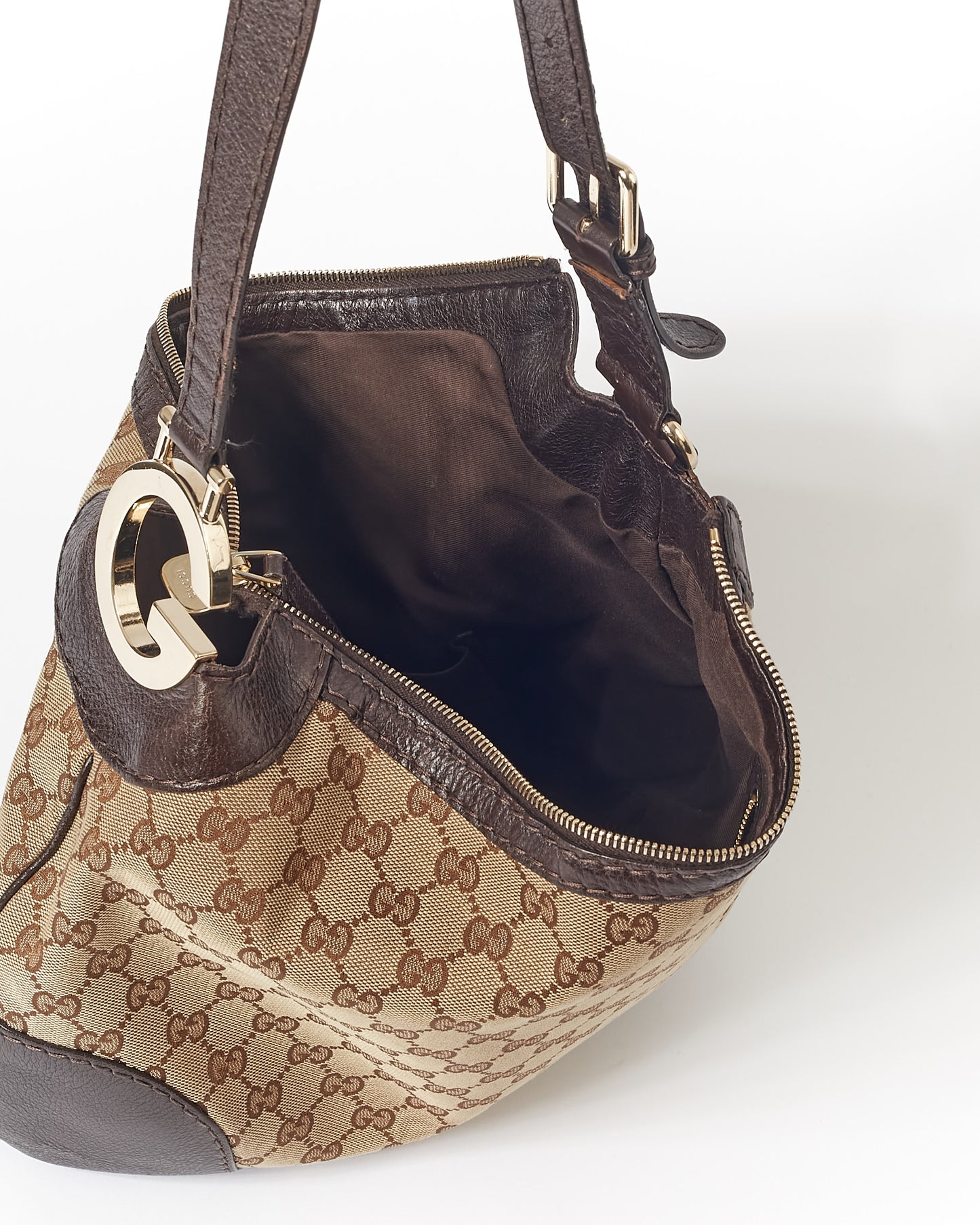 Gucci Brown GG Supreme Canvas Shoulder Bag