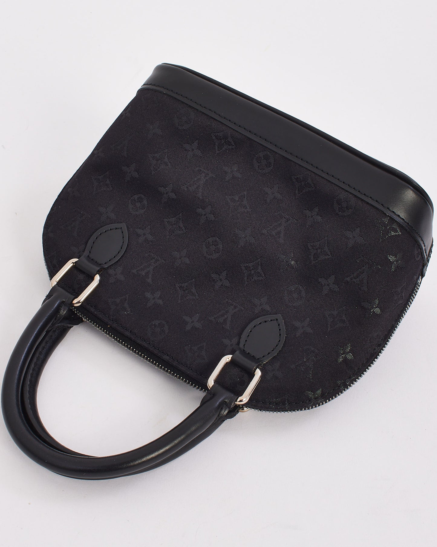 Louis Vuitton Black Monogram Satin Alma BB