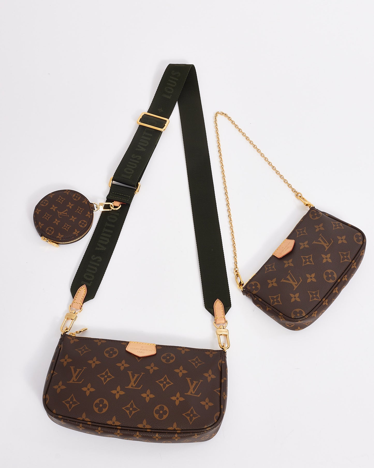 Louis Vuitton Monogram Canvas Green Multi Pochette Accessoire
