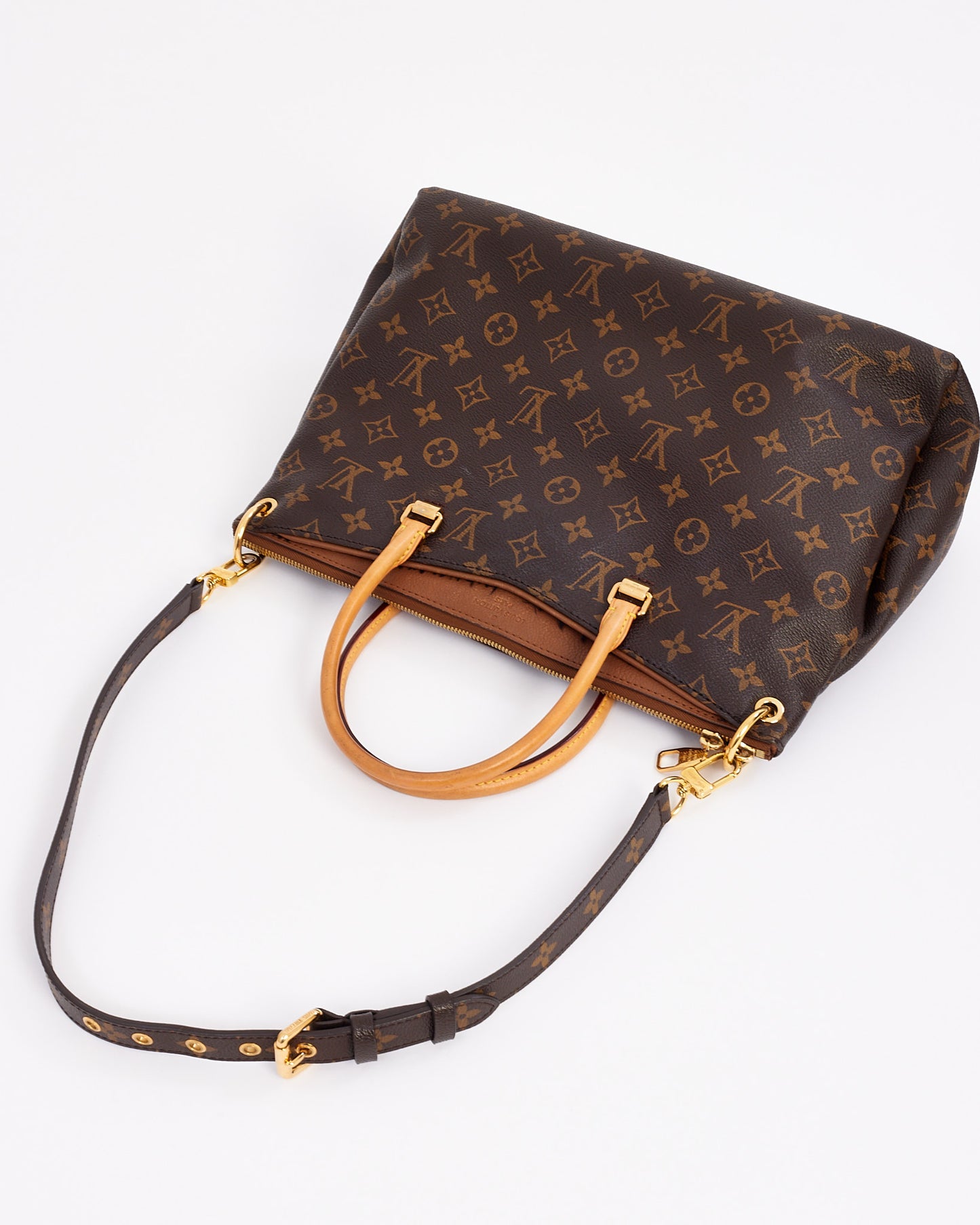Louis Vuitton Tan Monogram Canvas Pallas MM Tote Bag