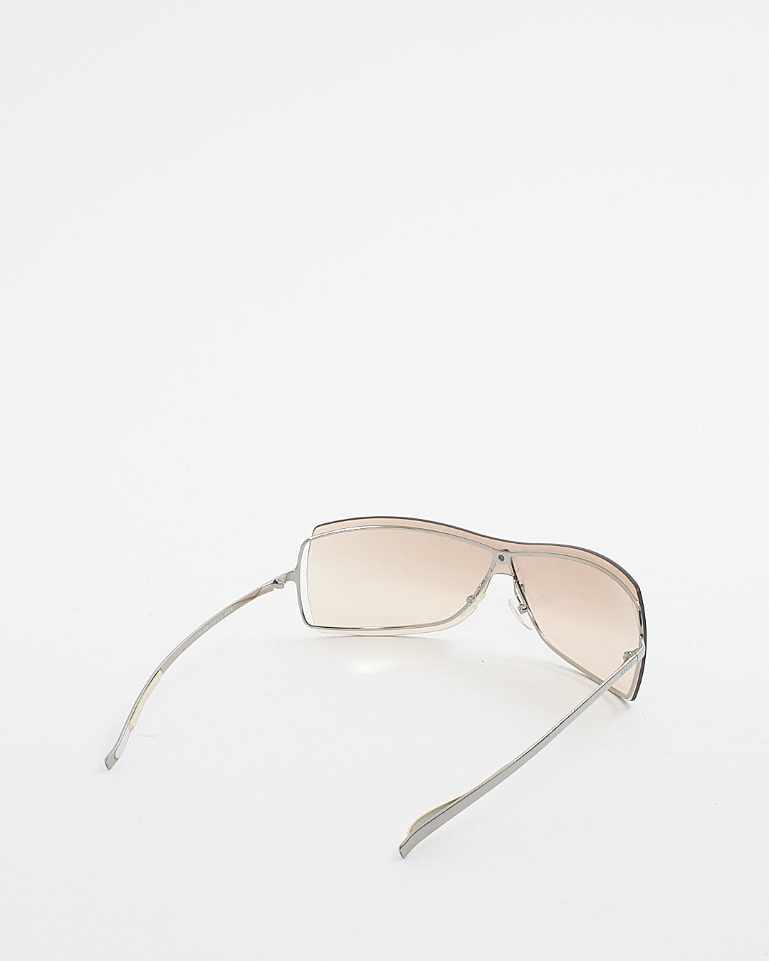 Gucci Clear Brown GG 115 Shield Sunglasses