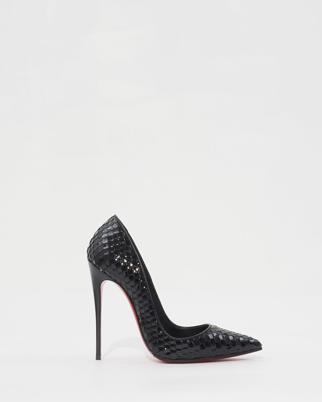 Explore a Christian Louboutin Black Patent Leather So Kate 120