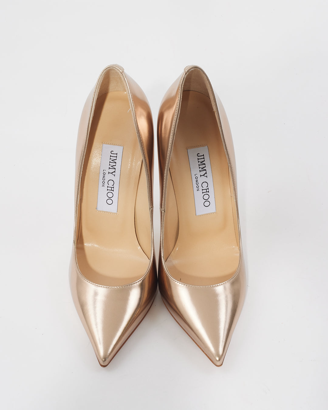 Jimmy Choo Gold Anouk Pointed Toe Pumps - 35