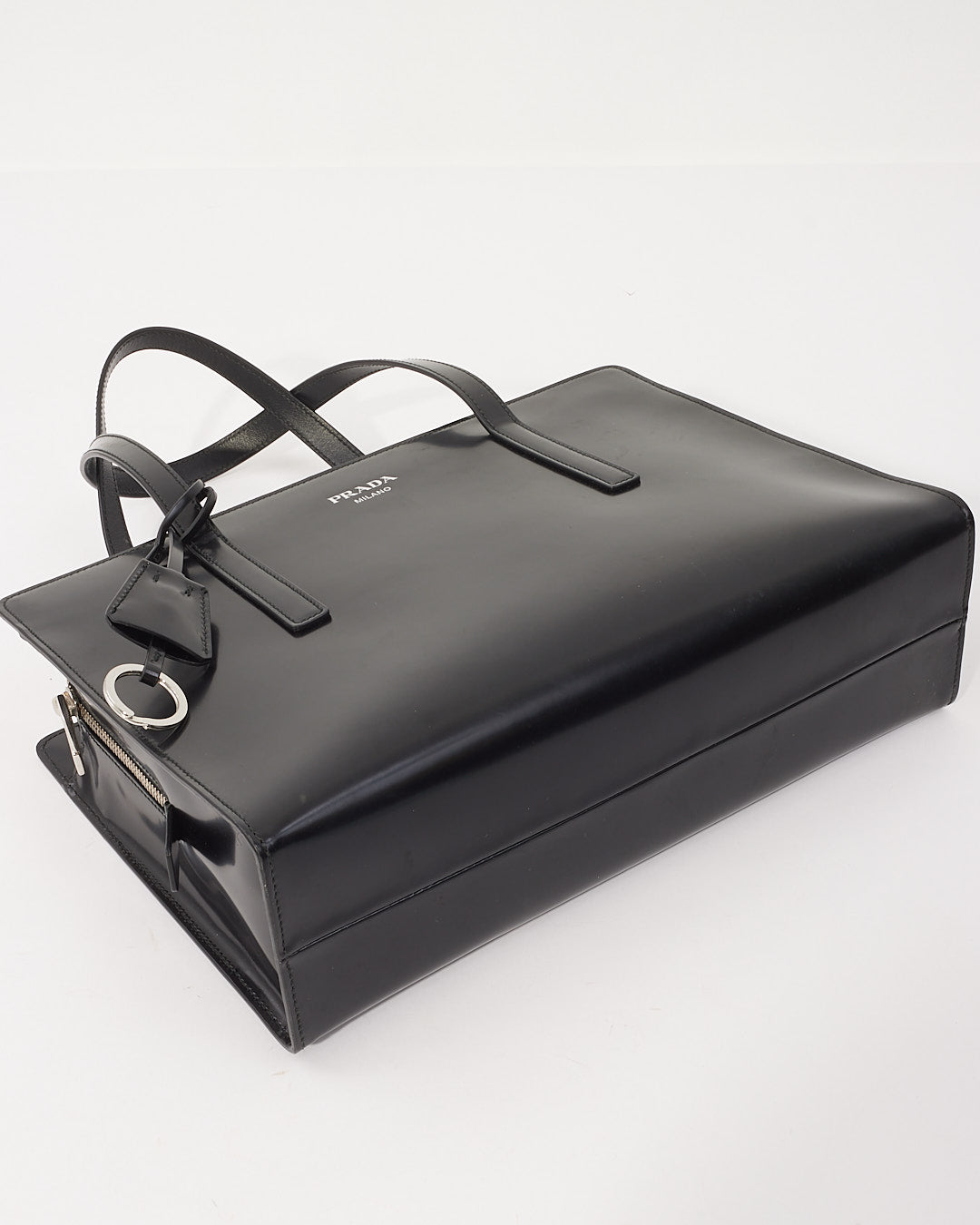 Prada Re-Edition 1995 Black Brushed-Leather Medium Handbag