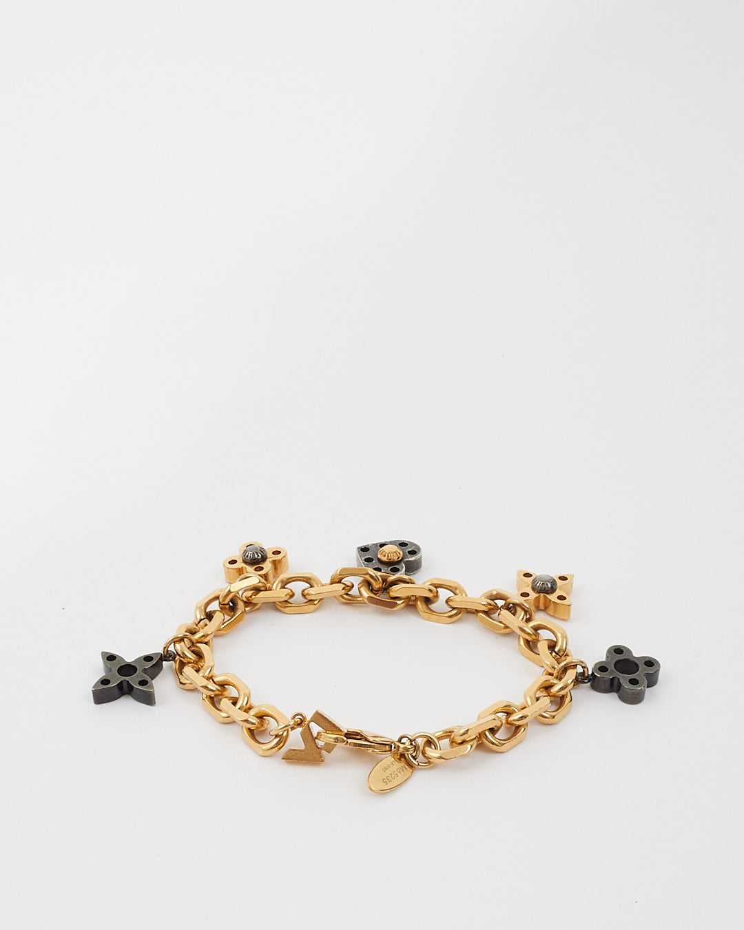 Louis Vuitton Gold Tone Charm Bracelet