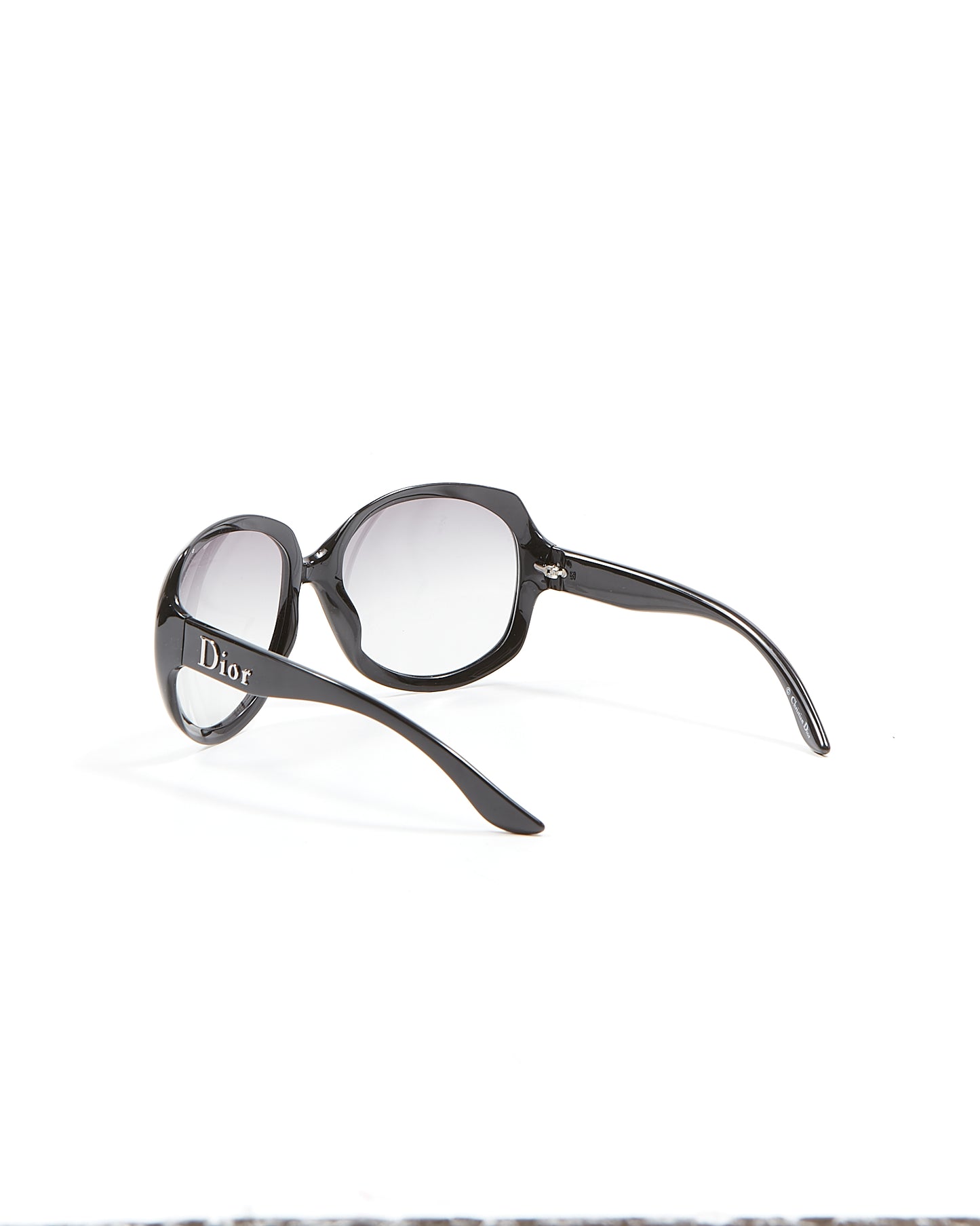 Dior Black Oversized Oval Glossy1 Sunglasses