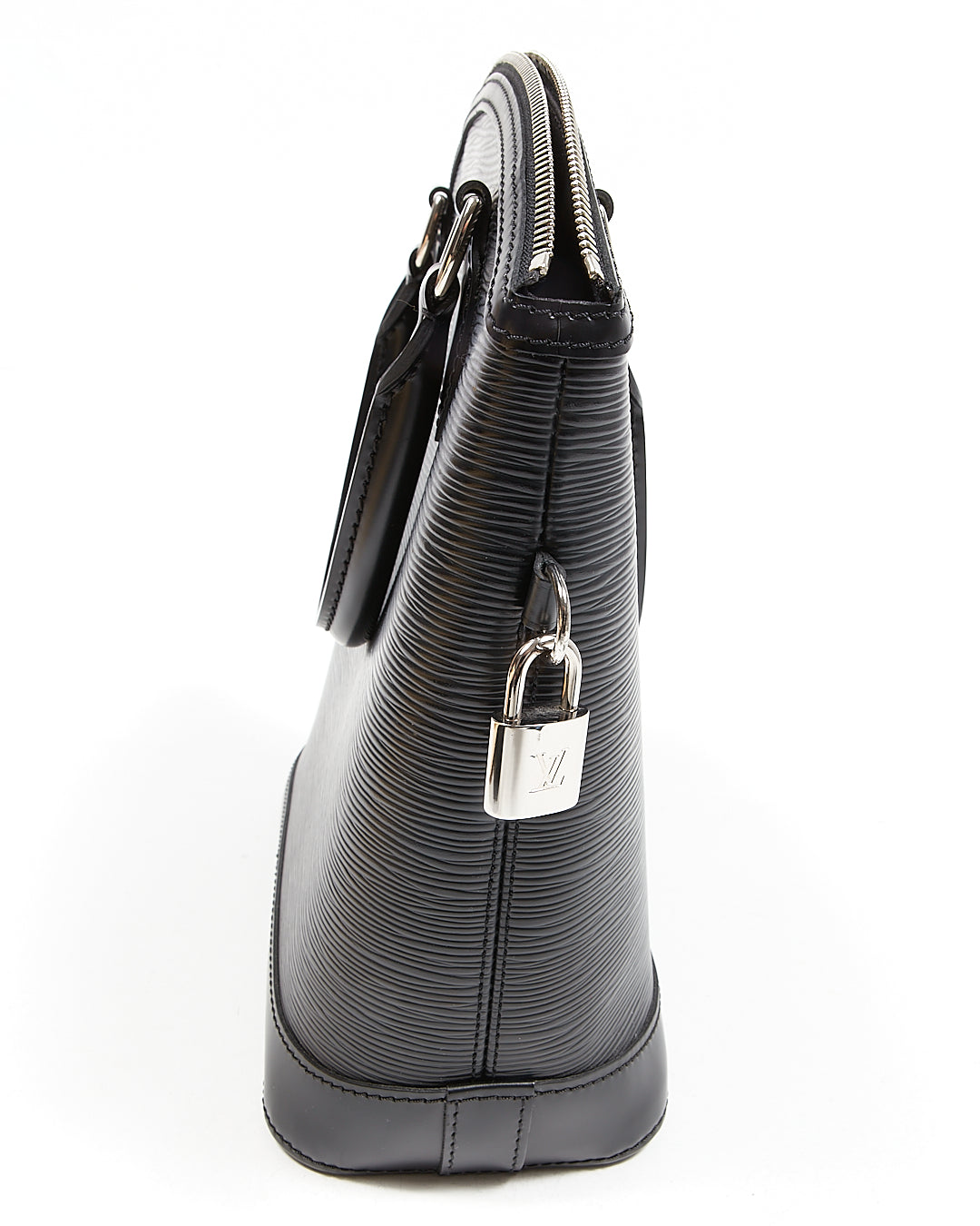 Louis Vuitton Sac à main vertical Lockit en cuir épi noir