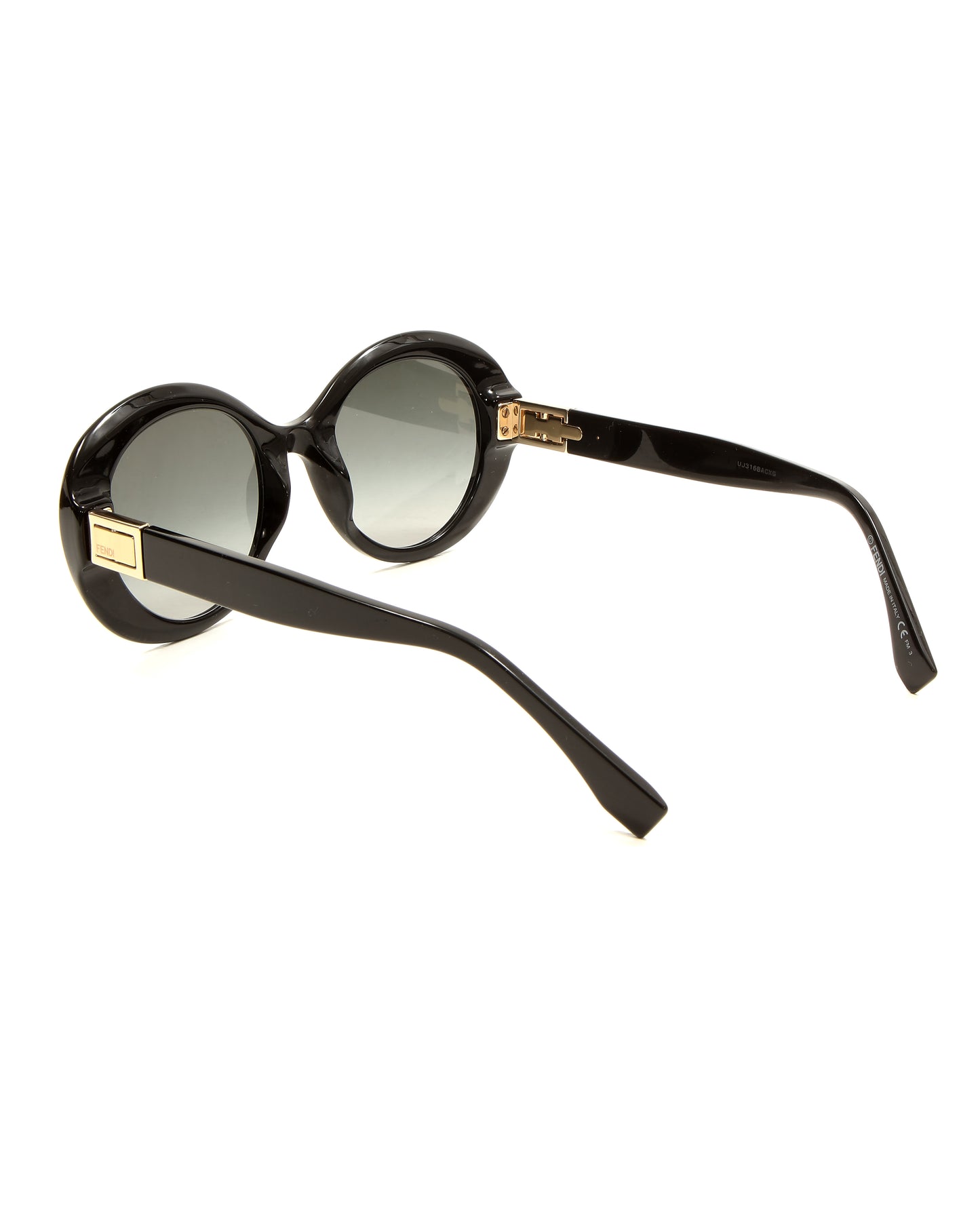Fendi Black Peekaboo Round FF 0293/S Sunglasses