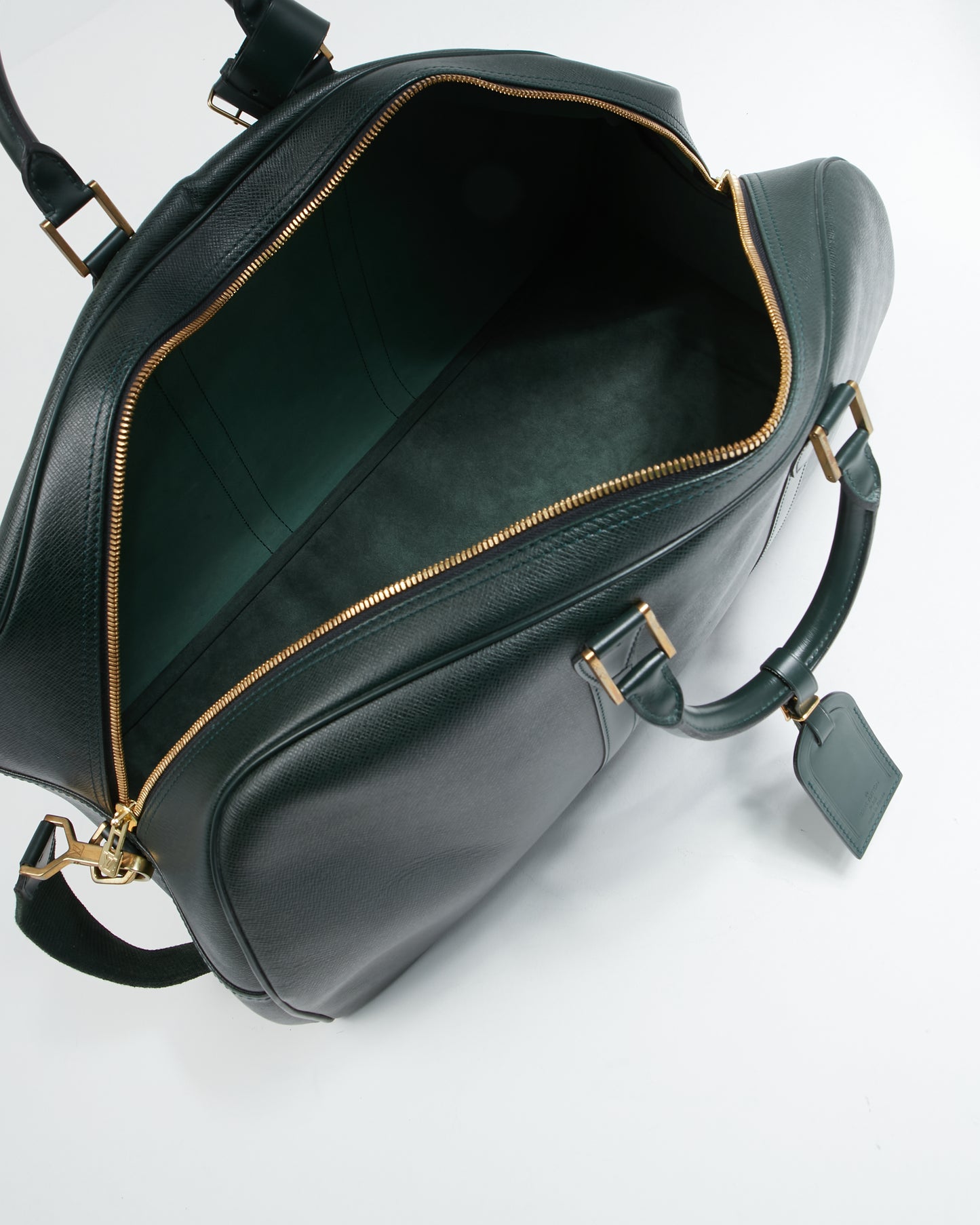 Louis Vuitton Hunter Green Taiga Leather Kendall Duffle Travel Bag