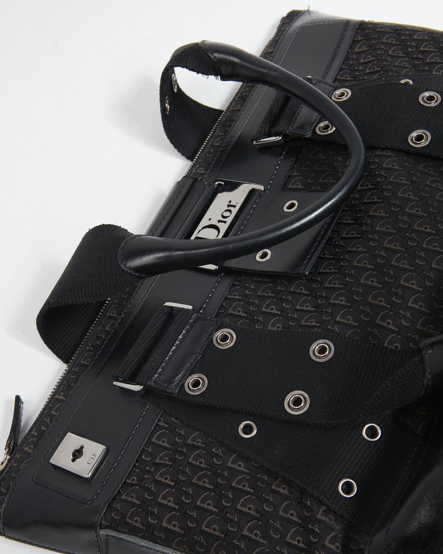 Sac fourre-tout à poignée supérieure Dior Vintage Black Trotter Street Chic