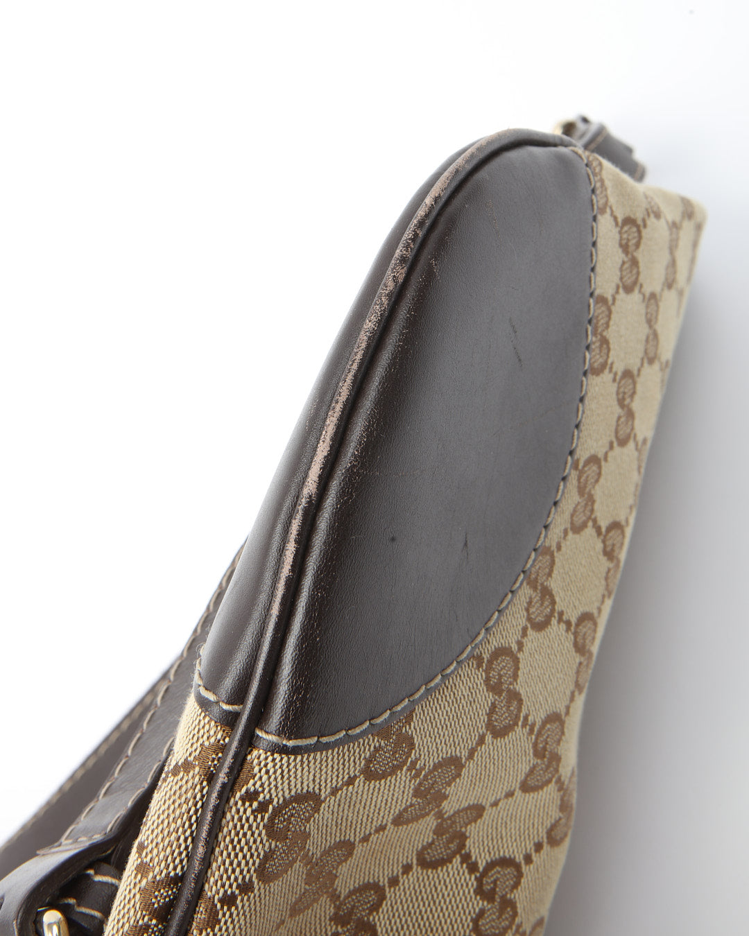 Gucci Brown GG Canvas Web Bow Detail Crossbody Bag