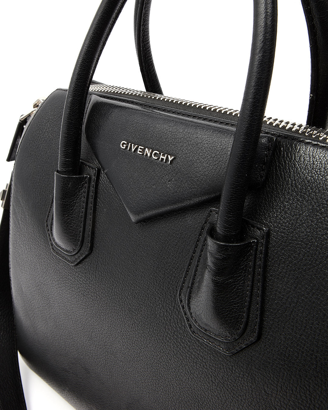 Sac Antigona moyen en cuir grainé noir Givenchy