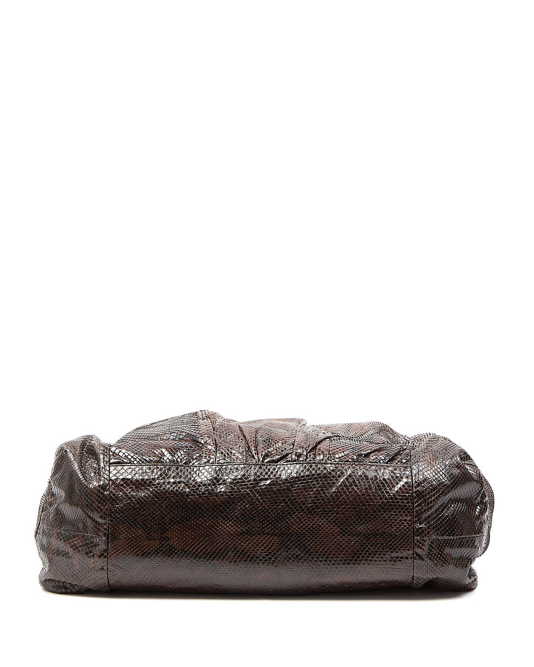 Gucci Brown Python Skin Hysteria Large Tote Bag