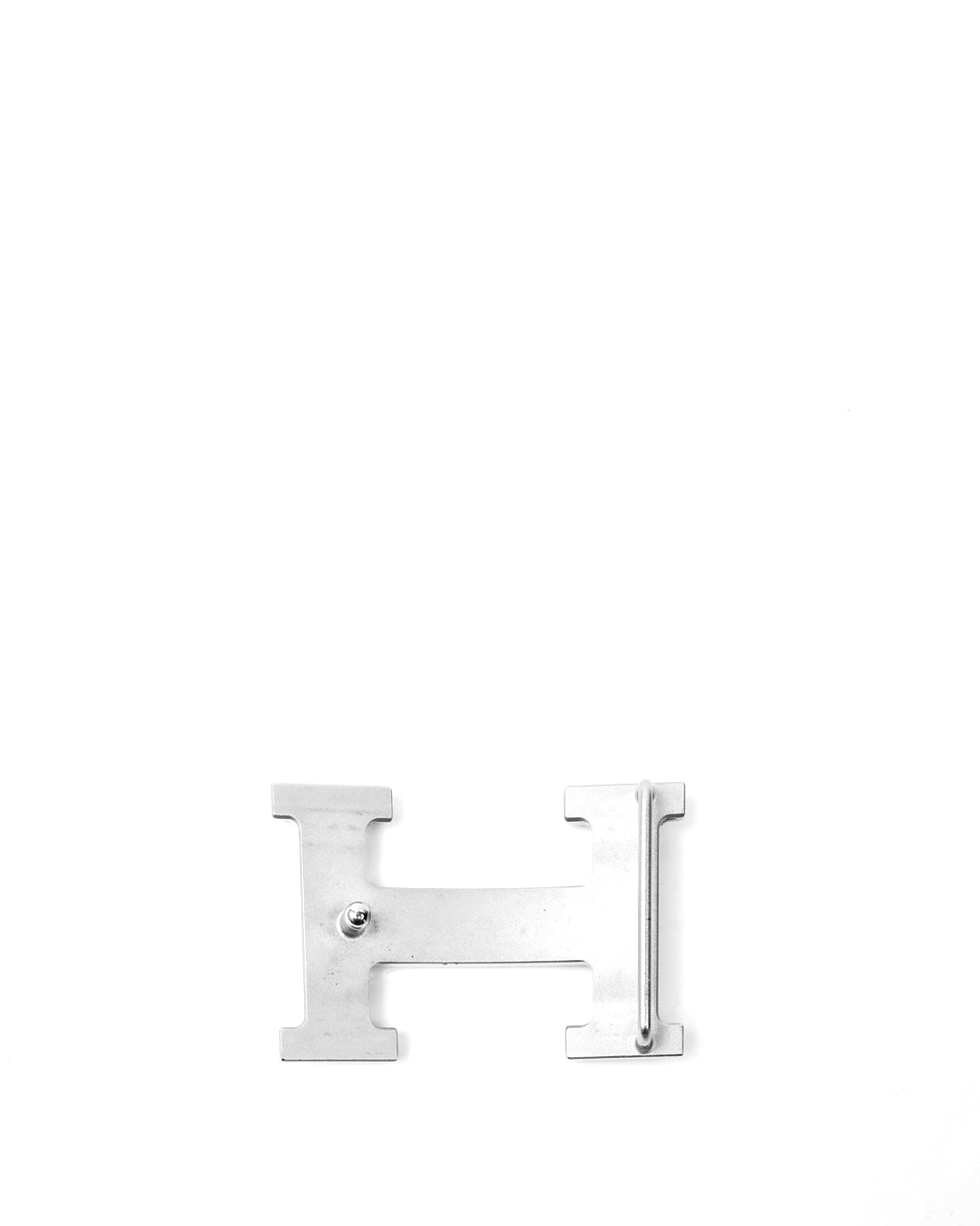 Boucle Hermes Palladium Argent H Logo