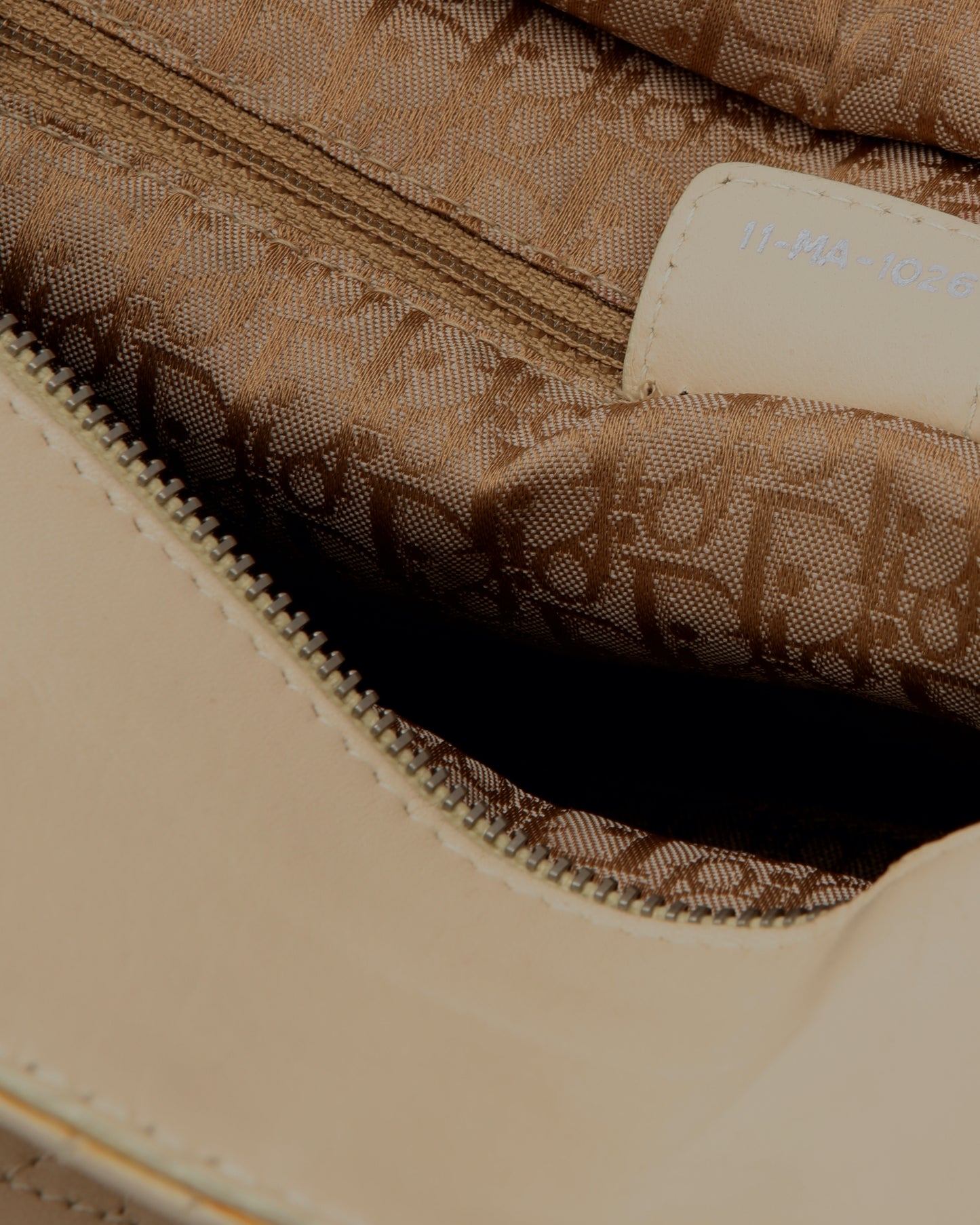 Dior Cream Leather Cannage Top Handle Bag