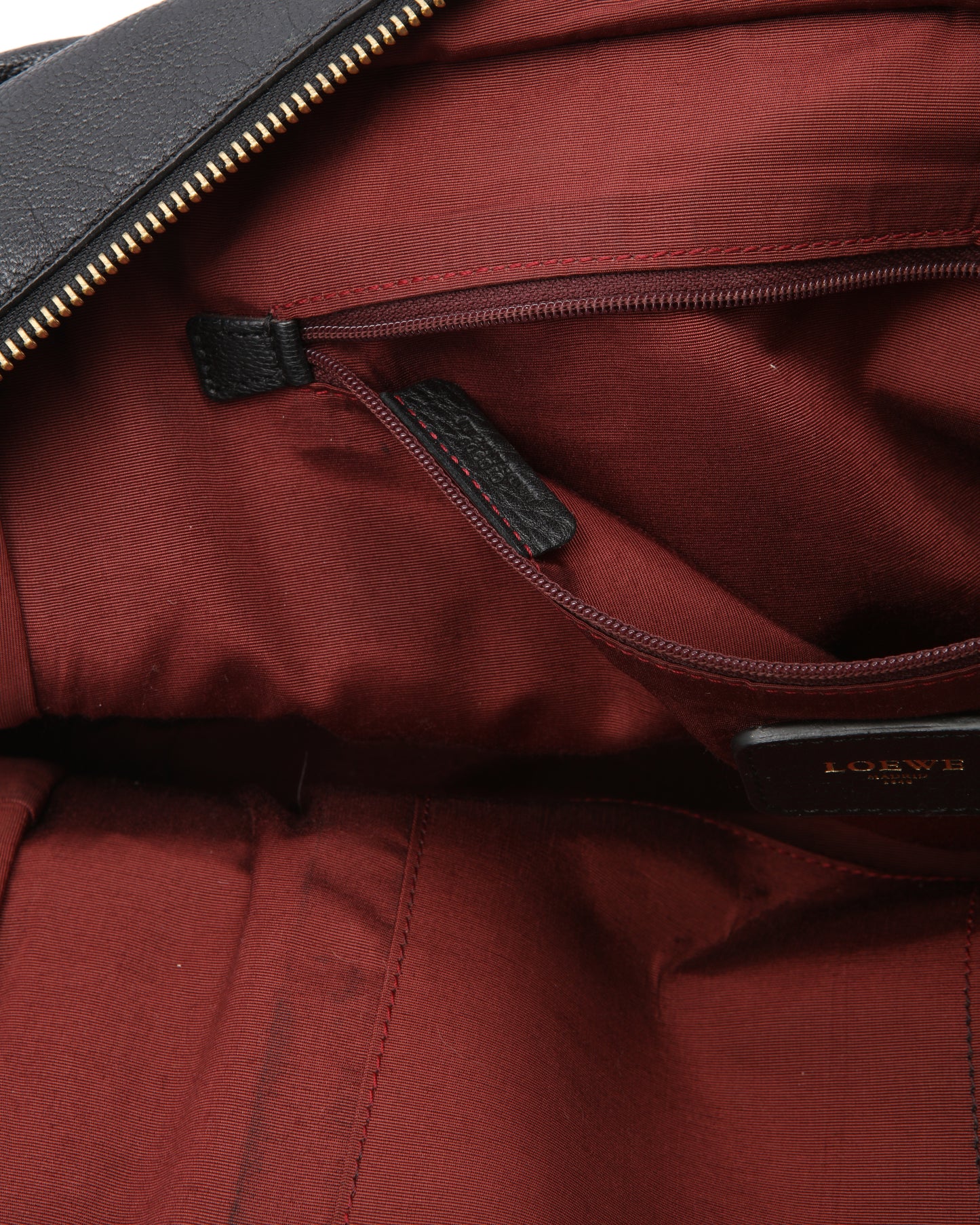 Loewe Black Leather Amazona 36 Top Handle Bag