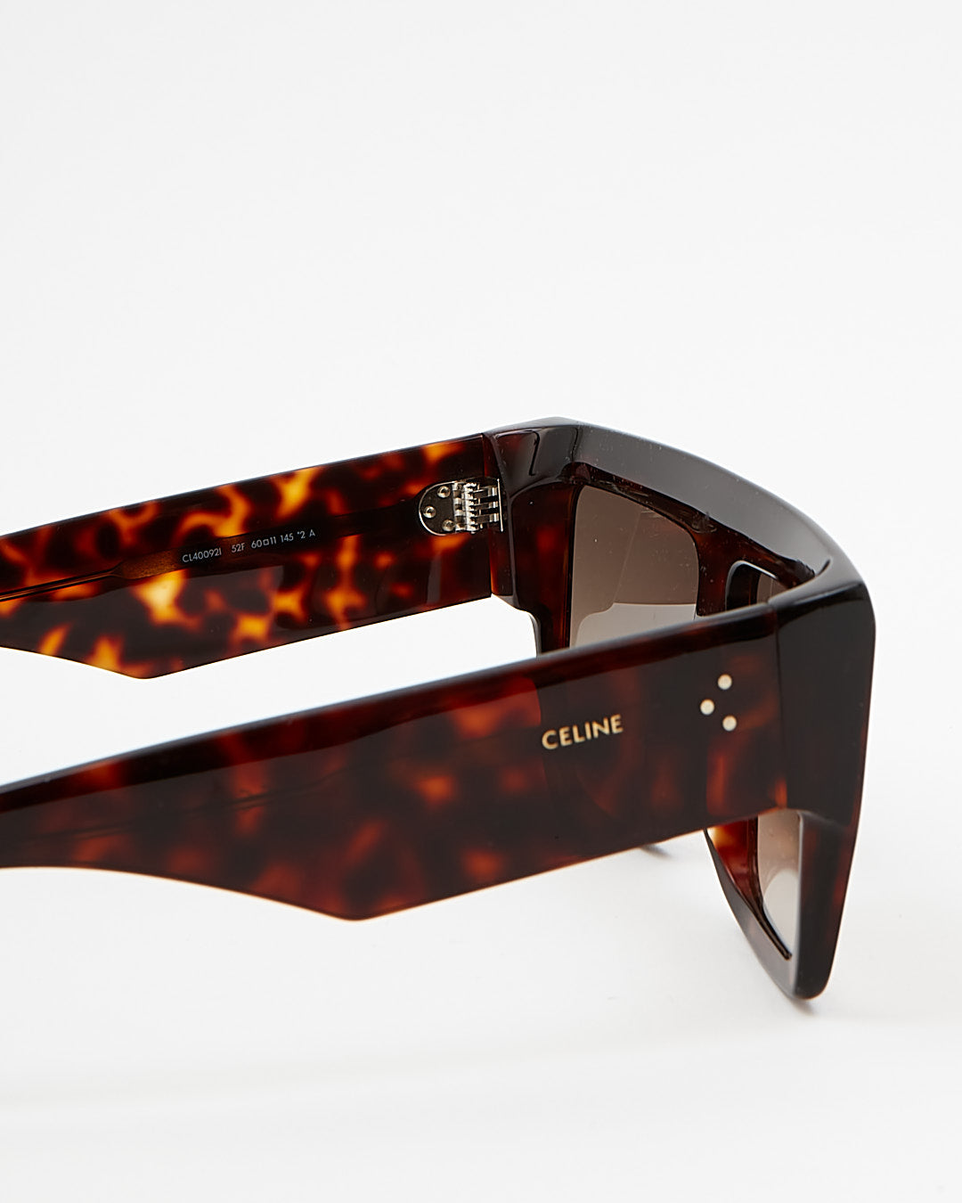 Celine Brown Tortoise Rectangular CL400921 Sunglasses