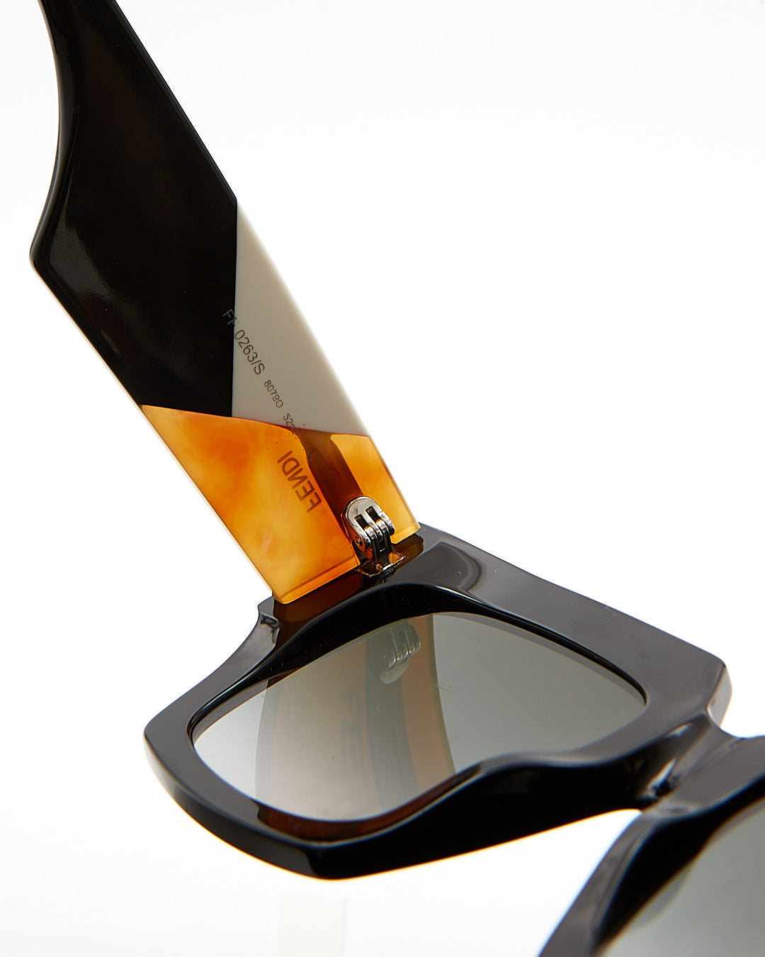 Fendi Black FF0263/S Oversized Square Colorblock Sunglasses