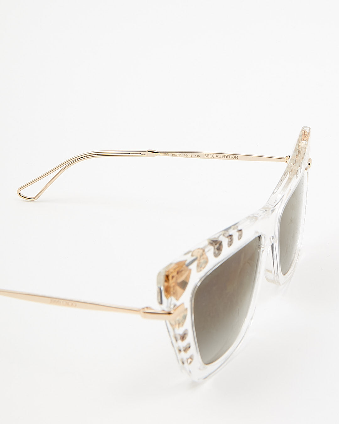 Jimmy Choo Transparent/Gold Cat Eye BEE/S Sunglasses