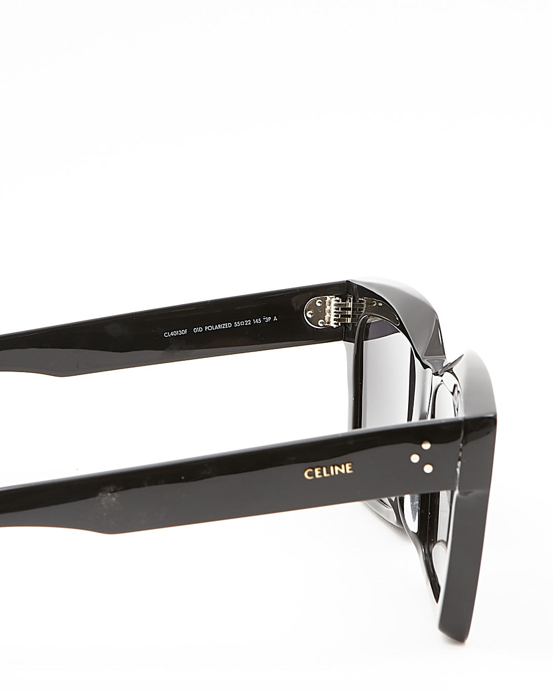 Lunettes de soleil polarisées surdimensionnées carrées noires Celine CL40130F