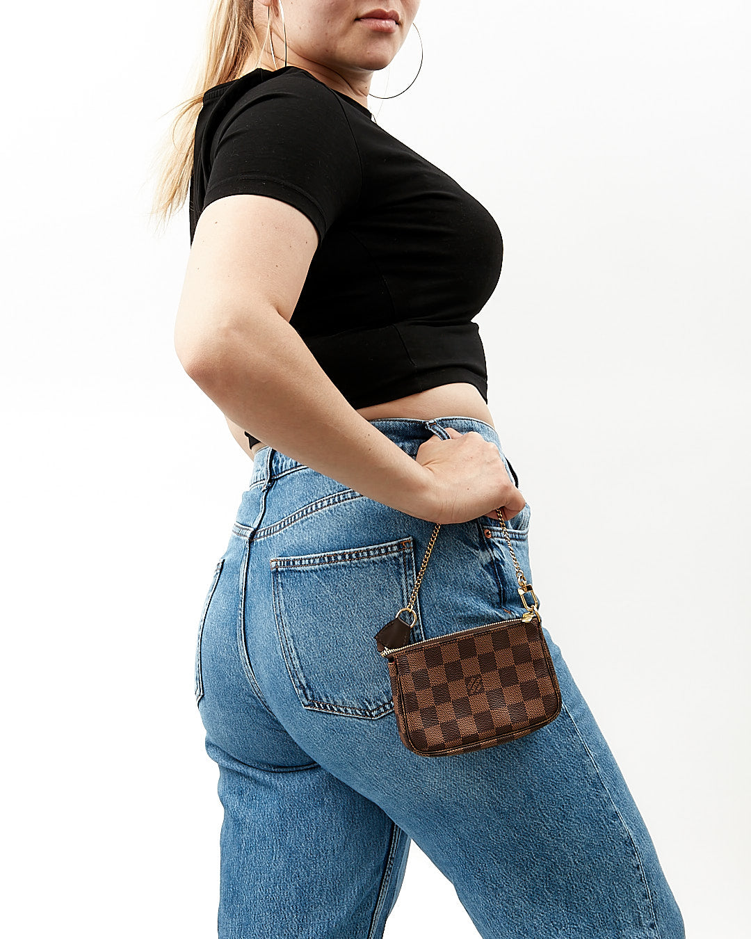 Louis Vuitton Damier Ebene Canvas Mini Pochette Accesoires