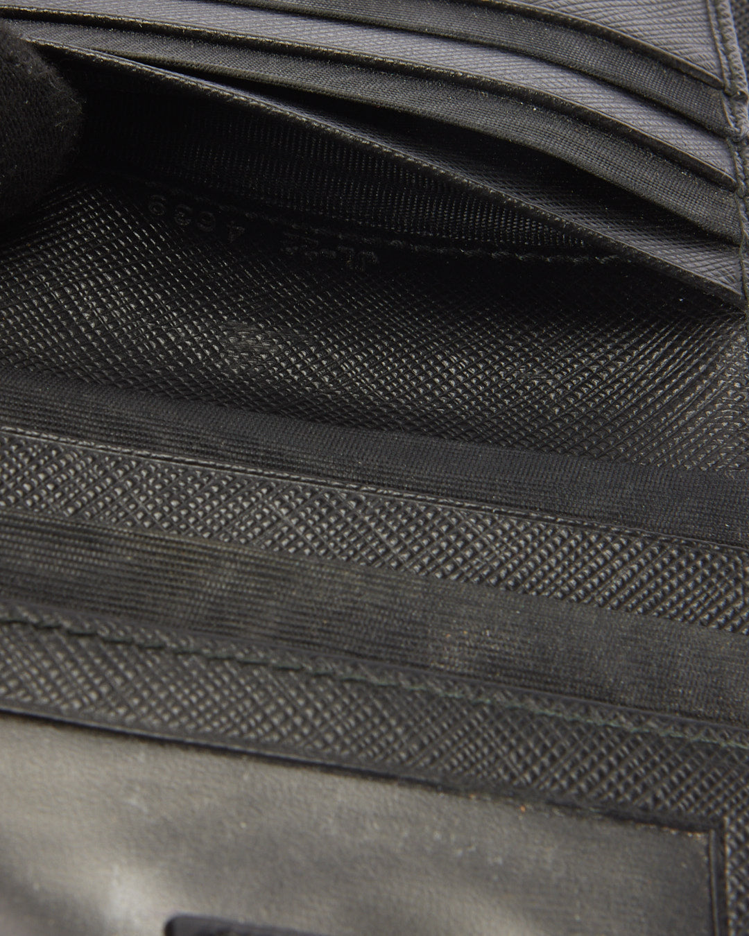 Ferragamo Black Leather Gancini Compact Wallet