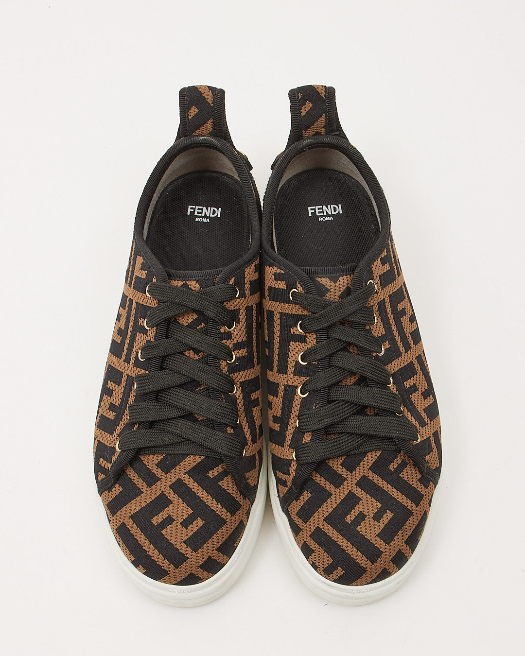 Baskets en tissu imprimé Fendi FF Zucca - 40