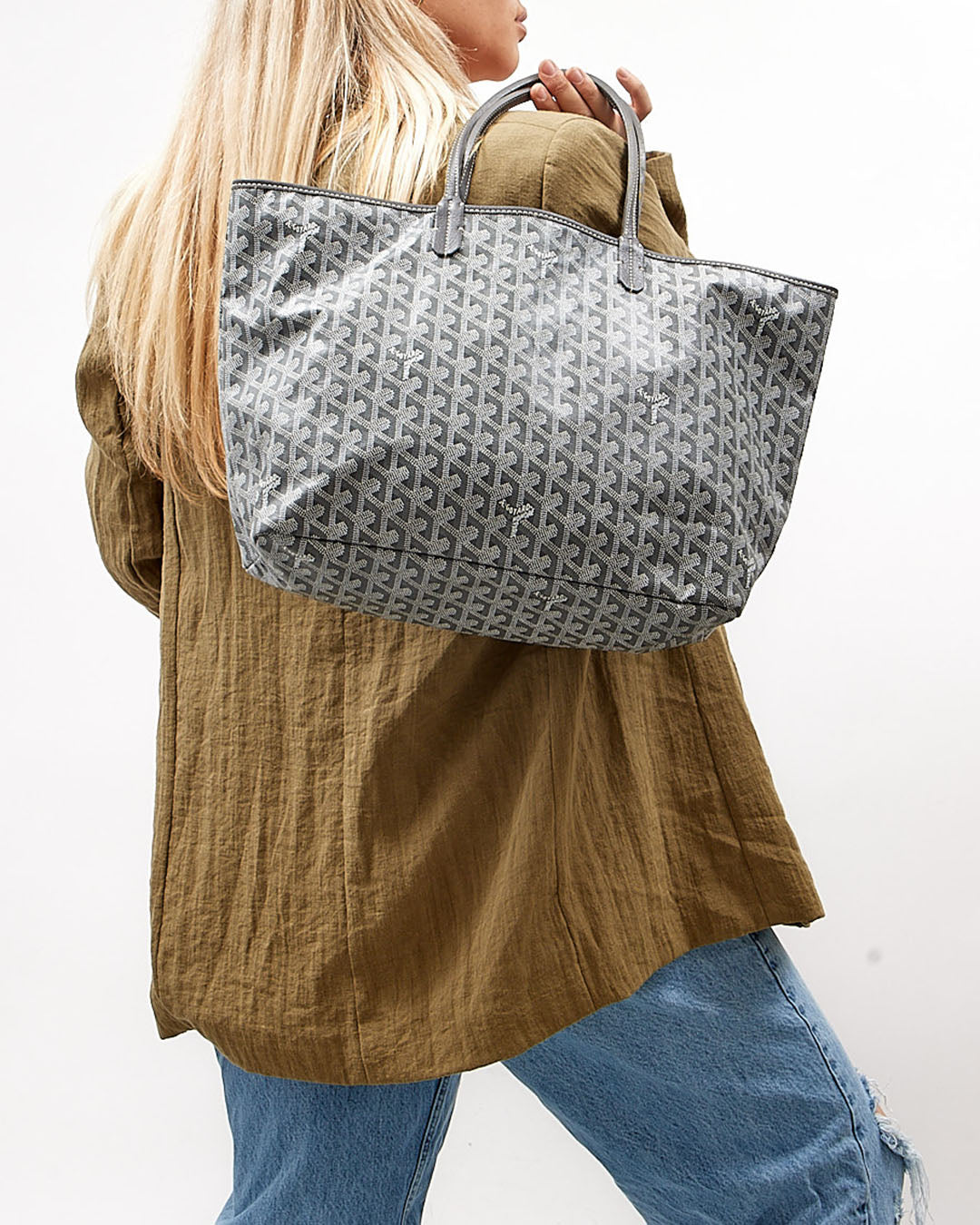 Goyard Sac cabas Goyardine Saint Louis PM gris