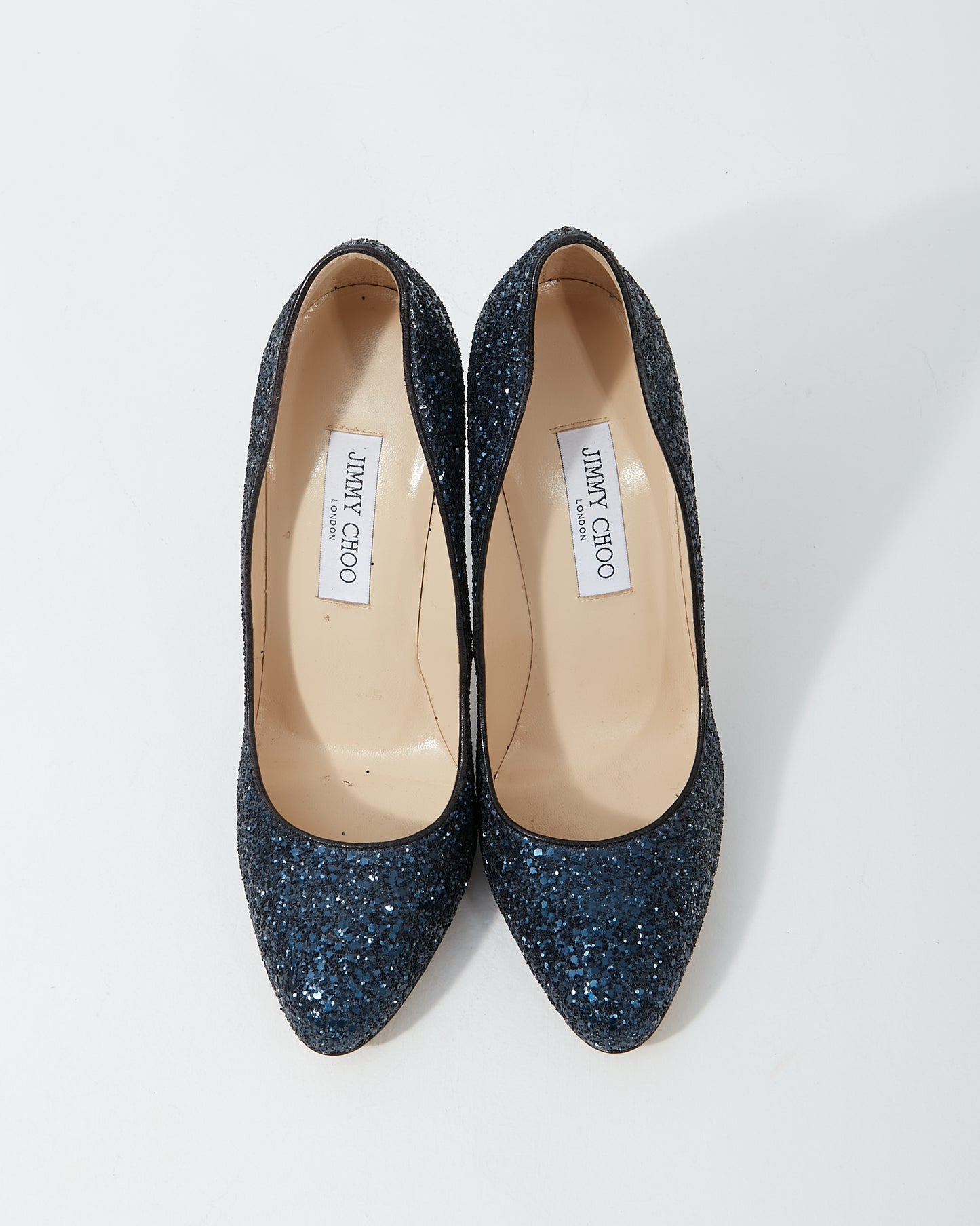 Jimmy Choo Blue Glitter Pumps - 40