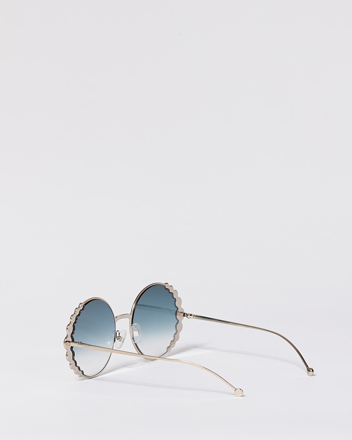 Fendi Silver/Blue Gradient Lens FF0324/S Round Sunglasses