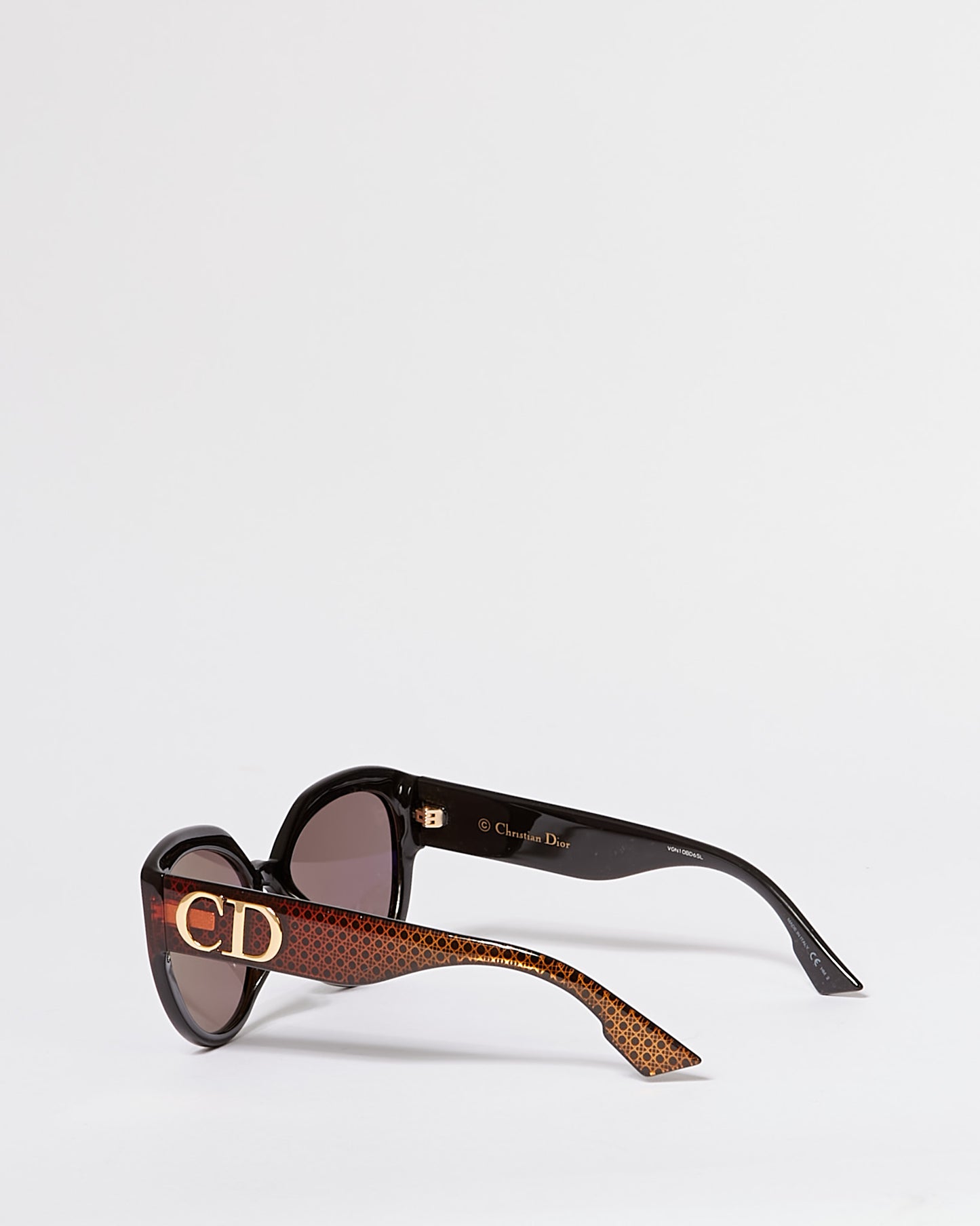 Dior Brown Cannage Cat Eye DDiorF Sunglasses