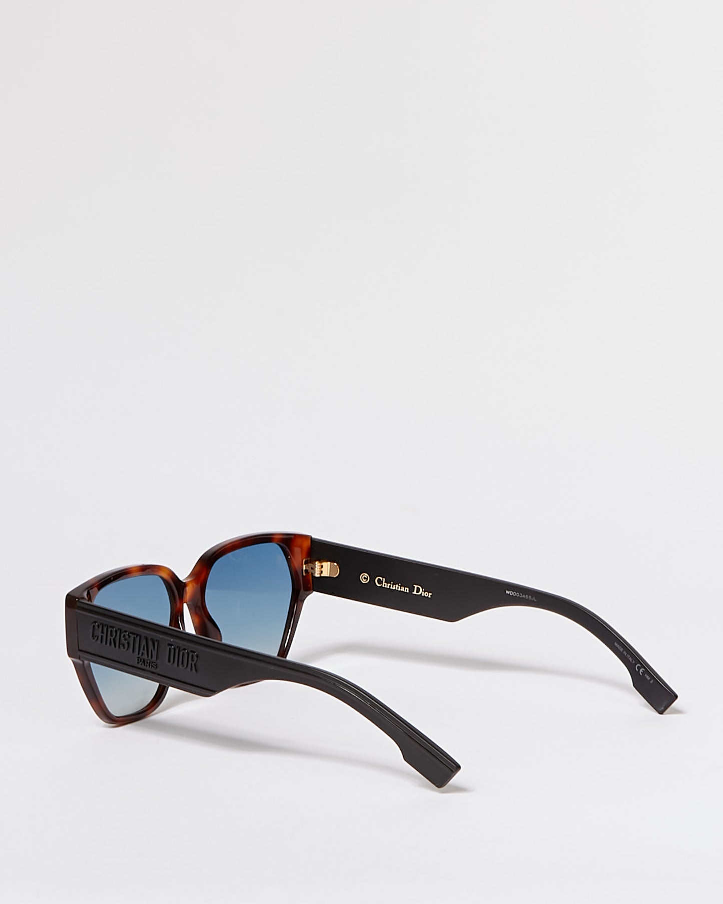 Lunettes de soleil carrées Dior ID1 marron/écaille noire