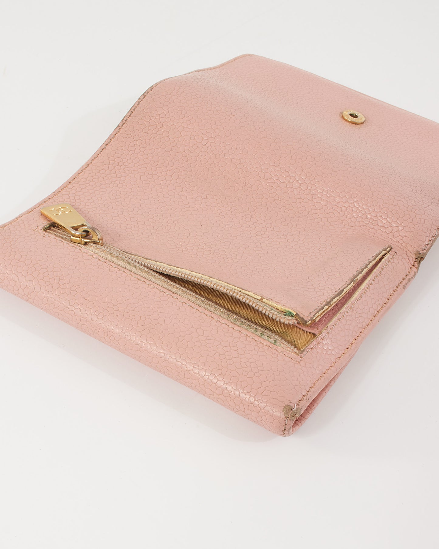 Chanel Pink Caviar Timeless CC Compact Wallet