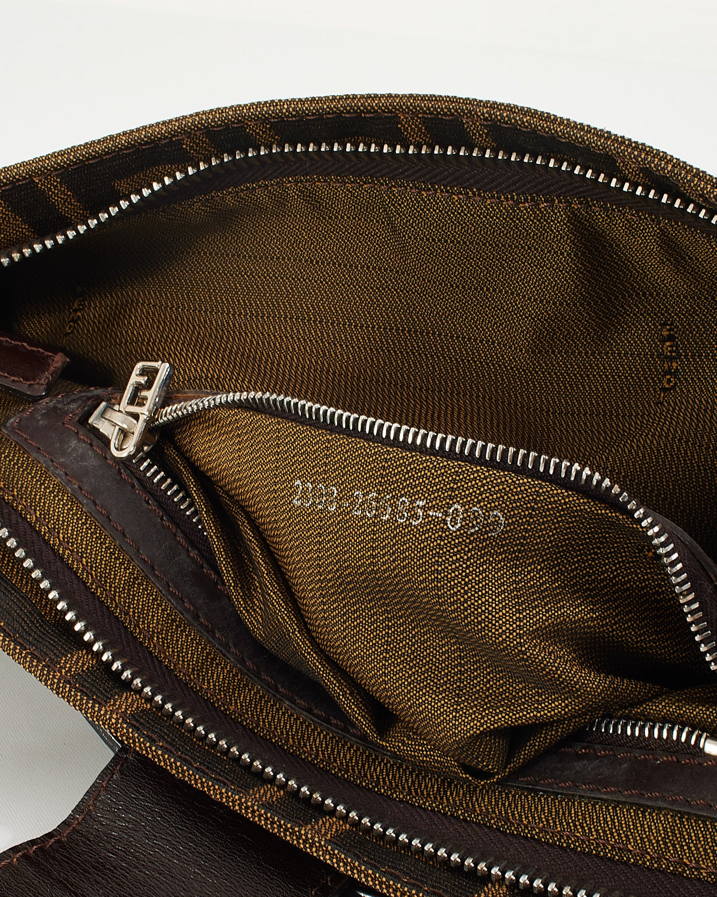 Fendi Tobacco Zucca Canvas Baguette Belt/Sling Bag