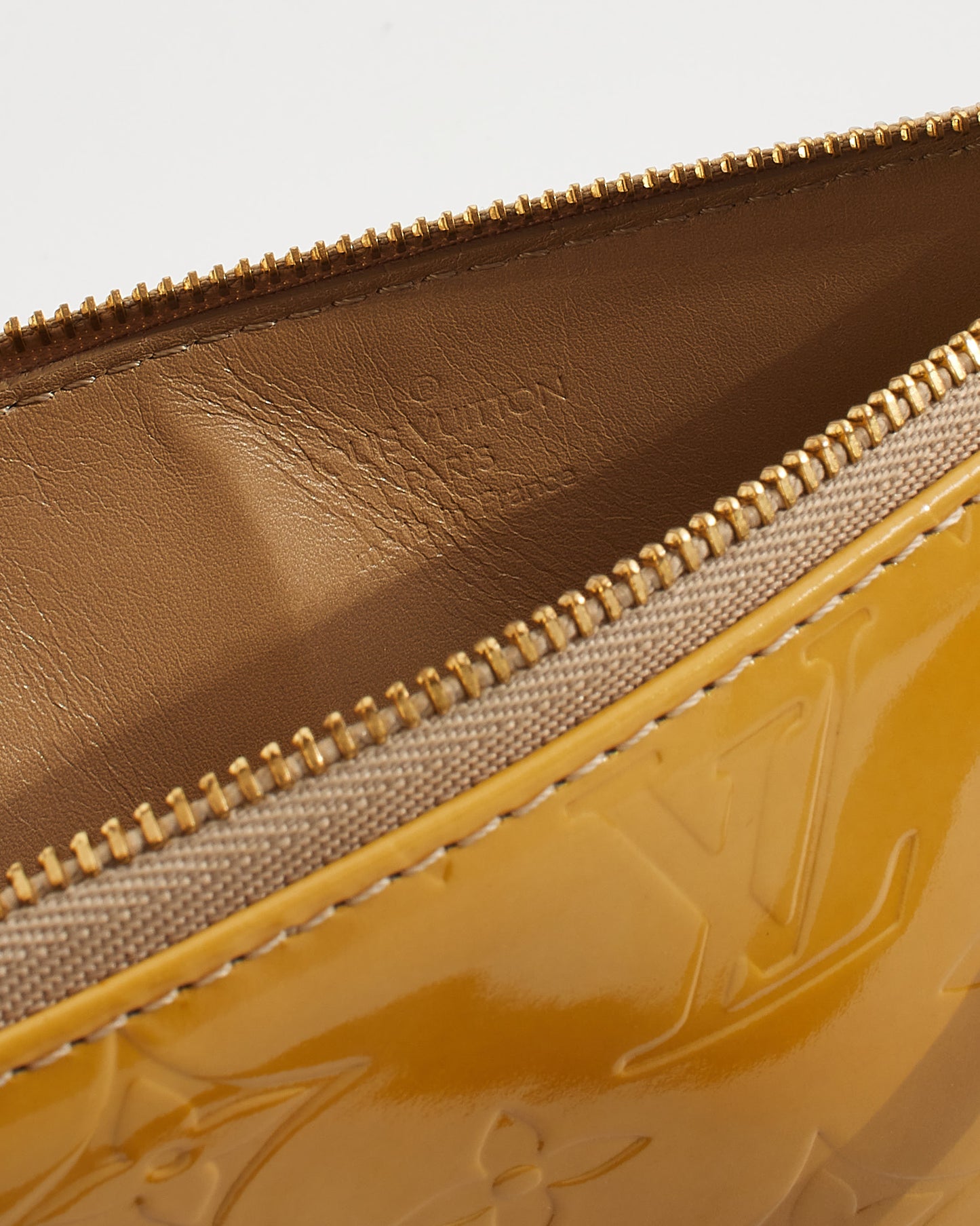 Louis Vuitton Yellow Monogram Vernis Lexington Pochette Bag