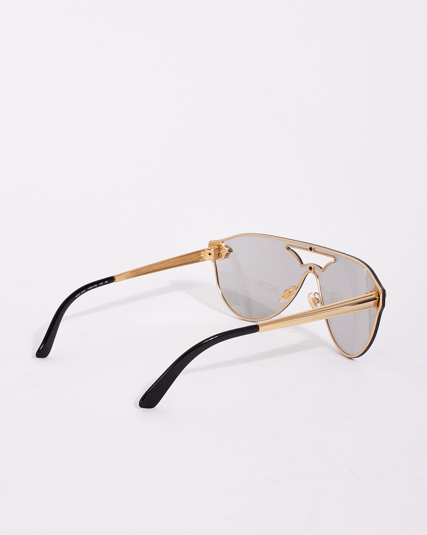 Versace Gold MOD 2161 Shield Medusa Head Sunglasses