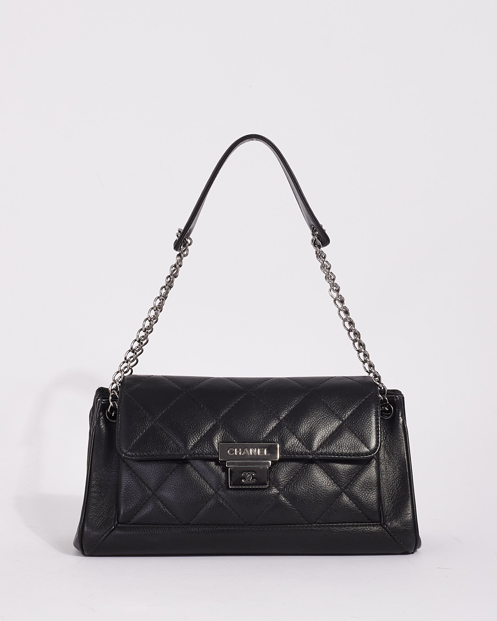 Explore a Chanel Black Caviar Leather 2003 Small Shoulder bag