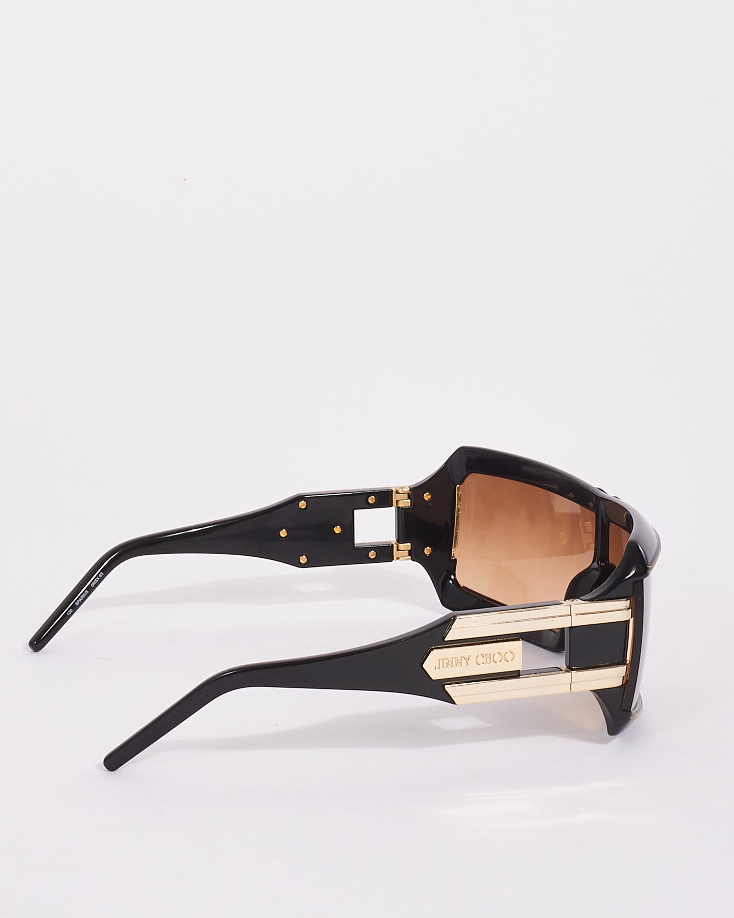 Jimmy Choo Vintage Black Acetate Rectangular Spark/S Sunglasses