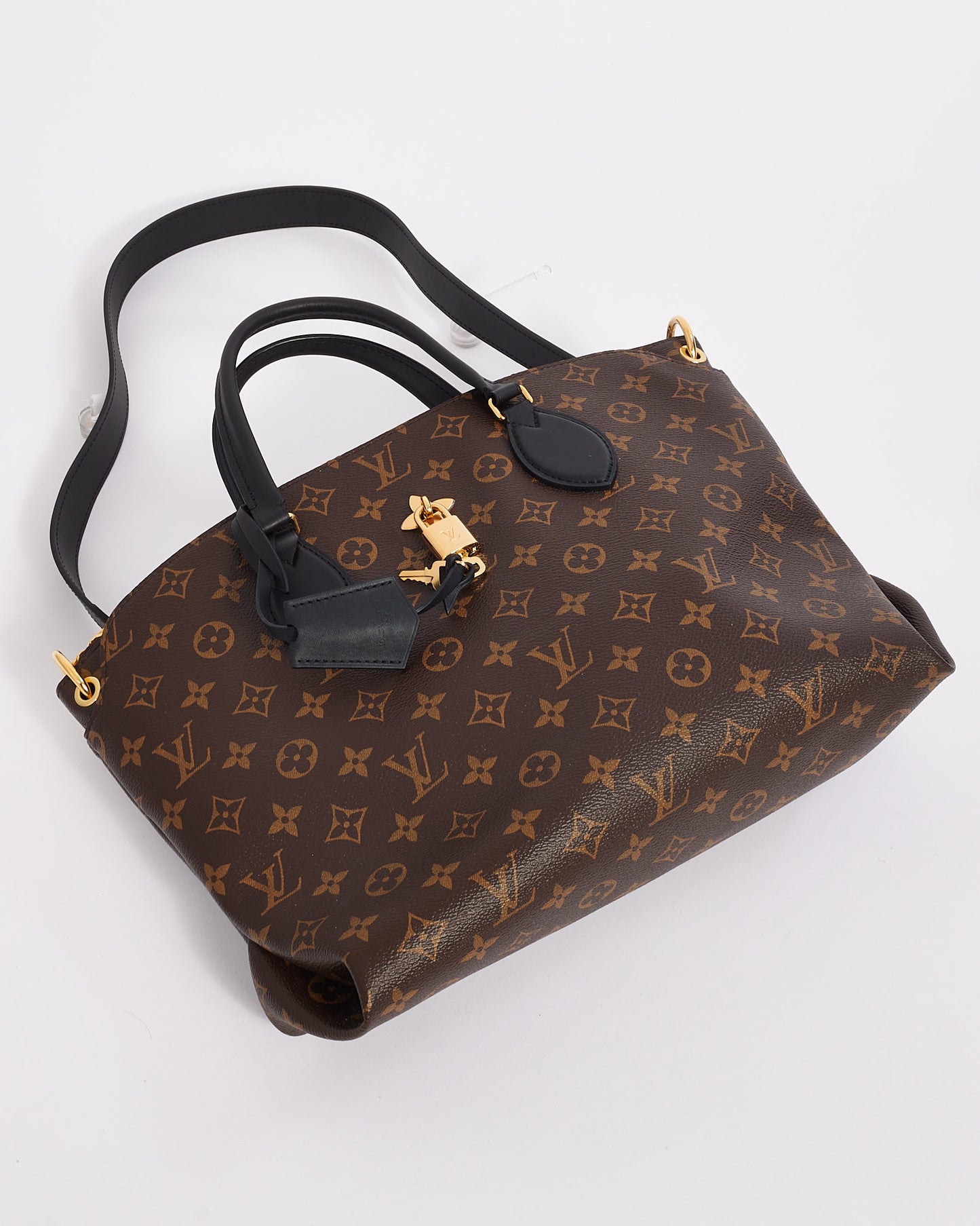 Louis Vuitton Black Monogram Canvas Flower Zip Tote MM