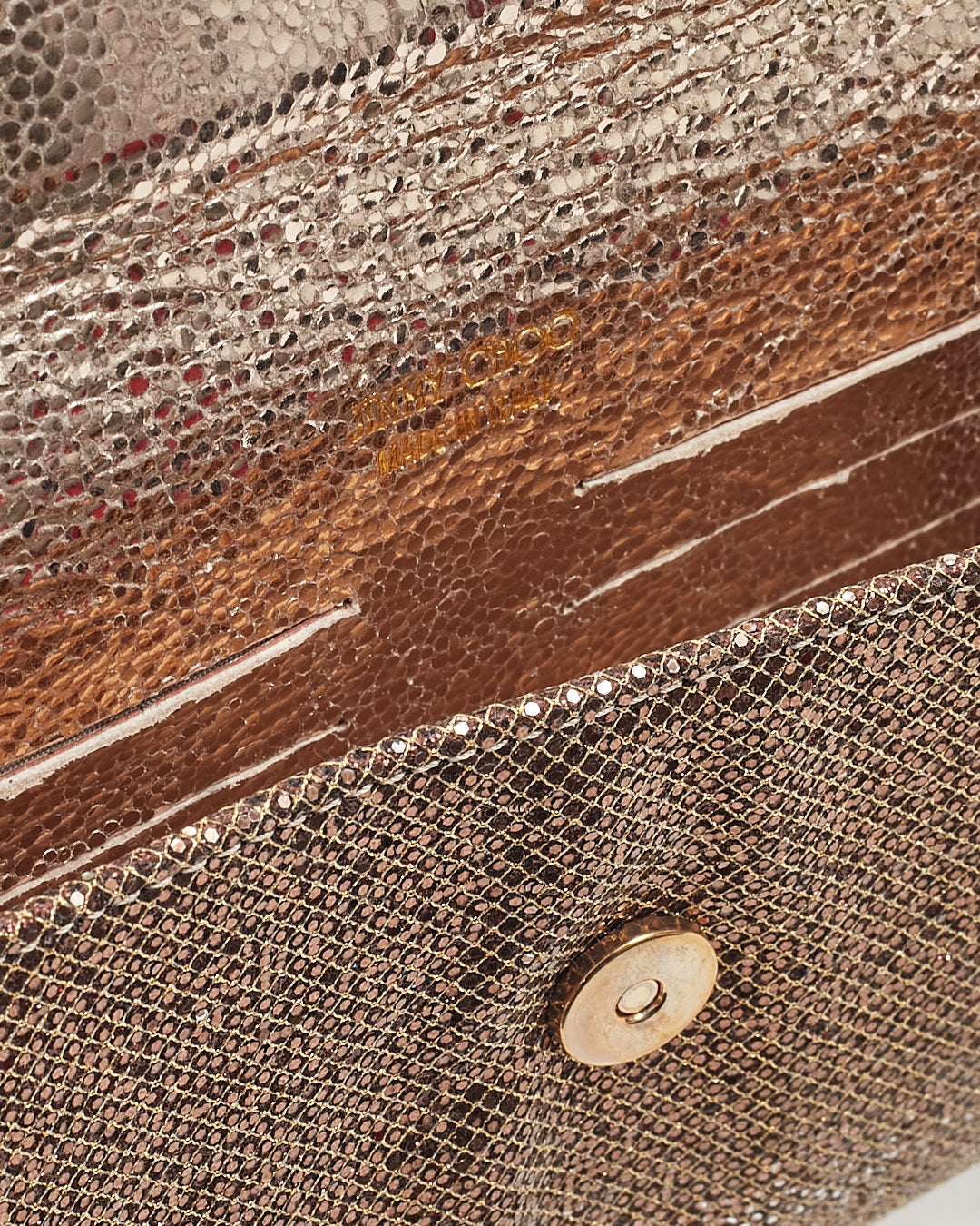 Jimmy Choo Metallic Gold Chain Shoulder Bag