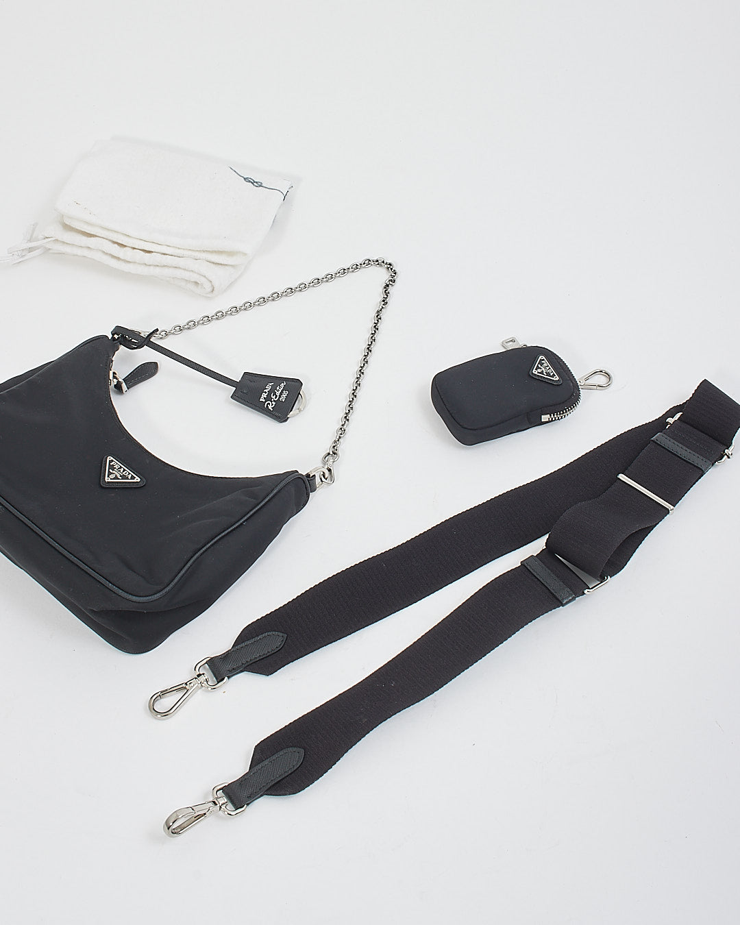 Prada Black Nylon Tessuto Re Edition 2005 Bag