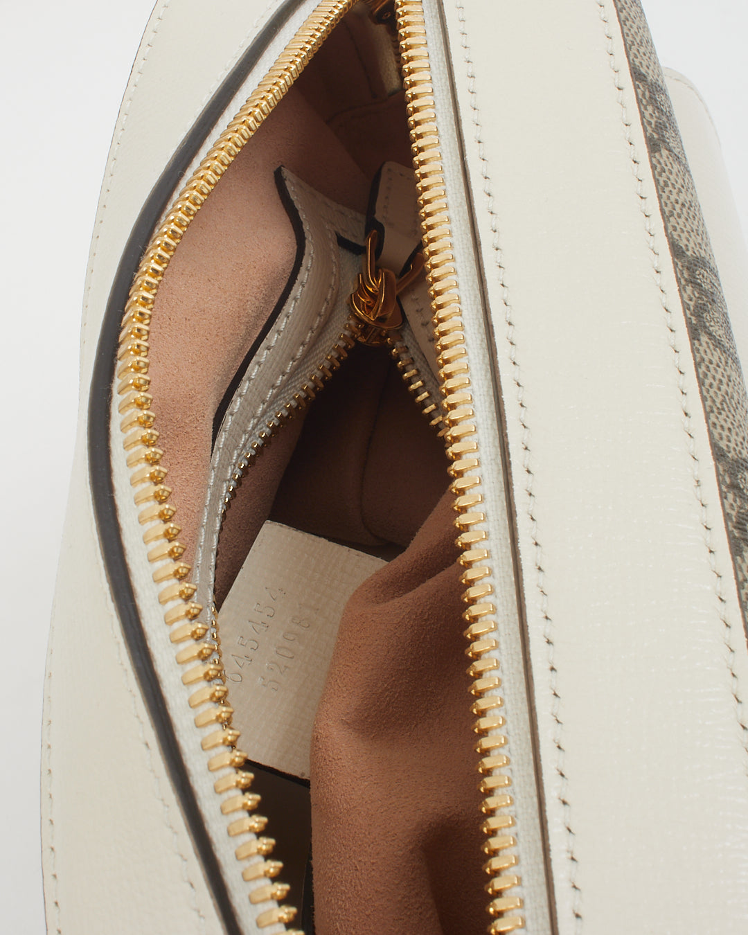 Gucci Cream GG Supreme Monogram 1955 Horsebit Shoulder Bag