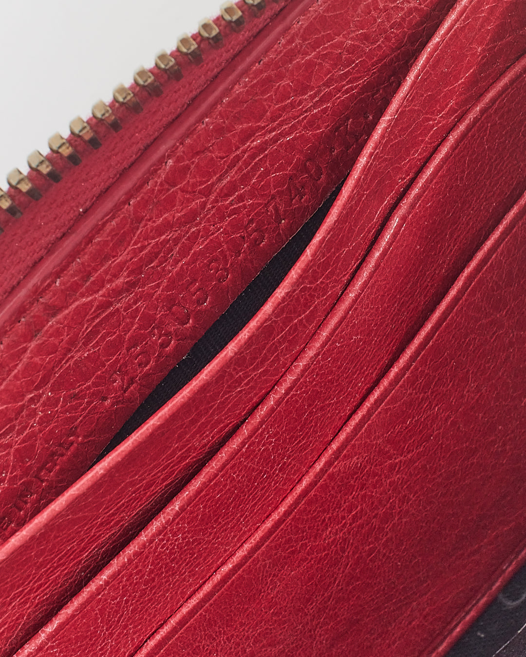 Balenciaga Portefeuille Continental Classique Motocross En Cuir Fuchsia