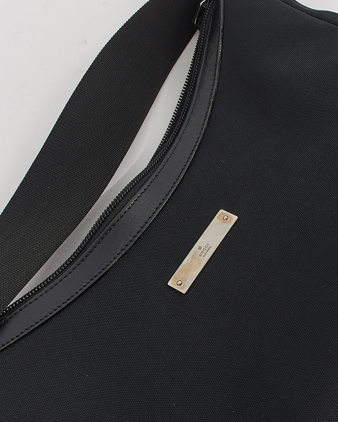 Gucci Black Canvas Convertible Shoulder Bag